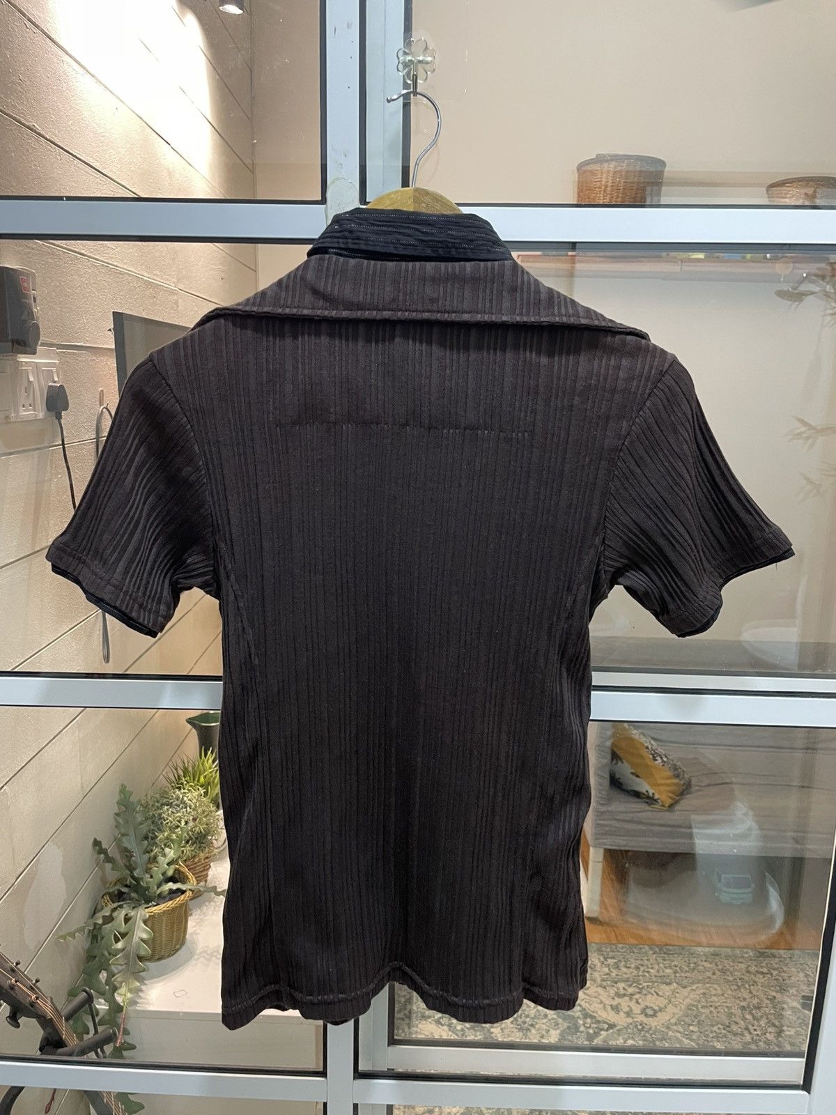 semanticdesign Semanticdesign Rare Double Layer Polos Zipper Pleated Shirt Size US S / EU 44-46 / 1 - 13 Thumbnail