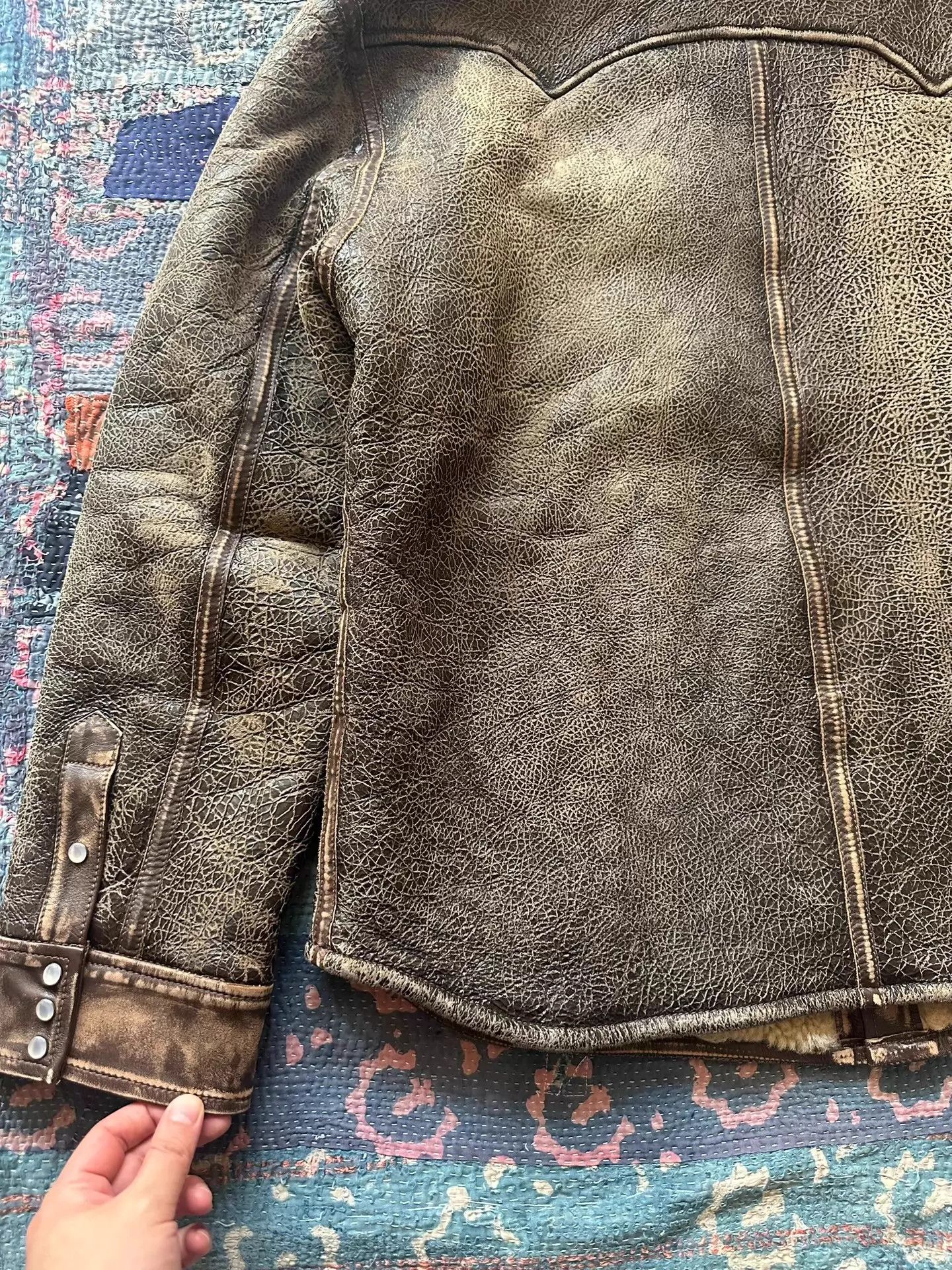 Polo Ralph Lauren Polo Ralph Lauren RRL Distressed Shearling Jacket XL Size US XL / EU 56 / 4 - 7 Thumbnail