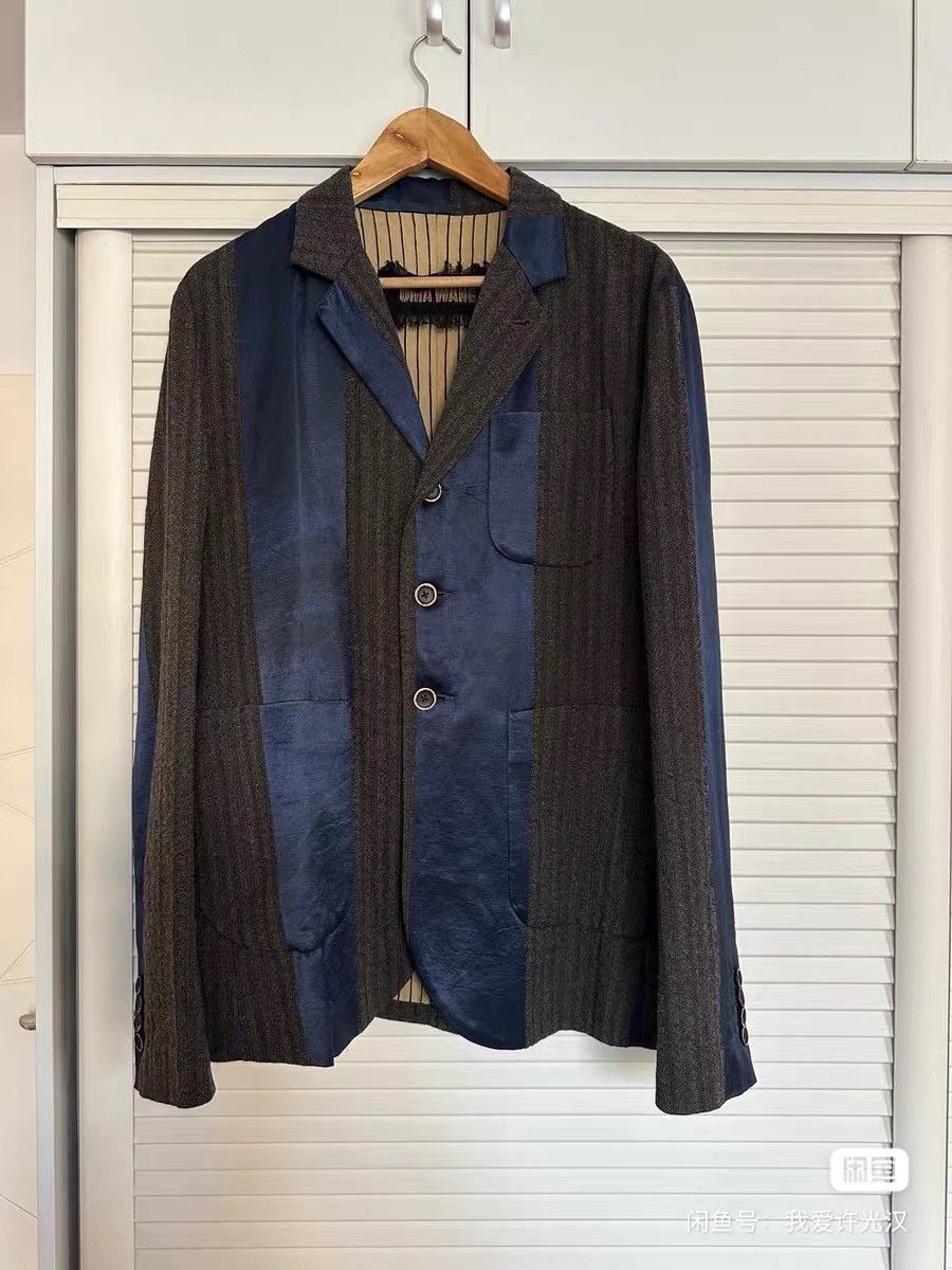 uma wang wool silk jacket blazer