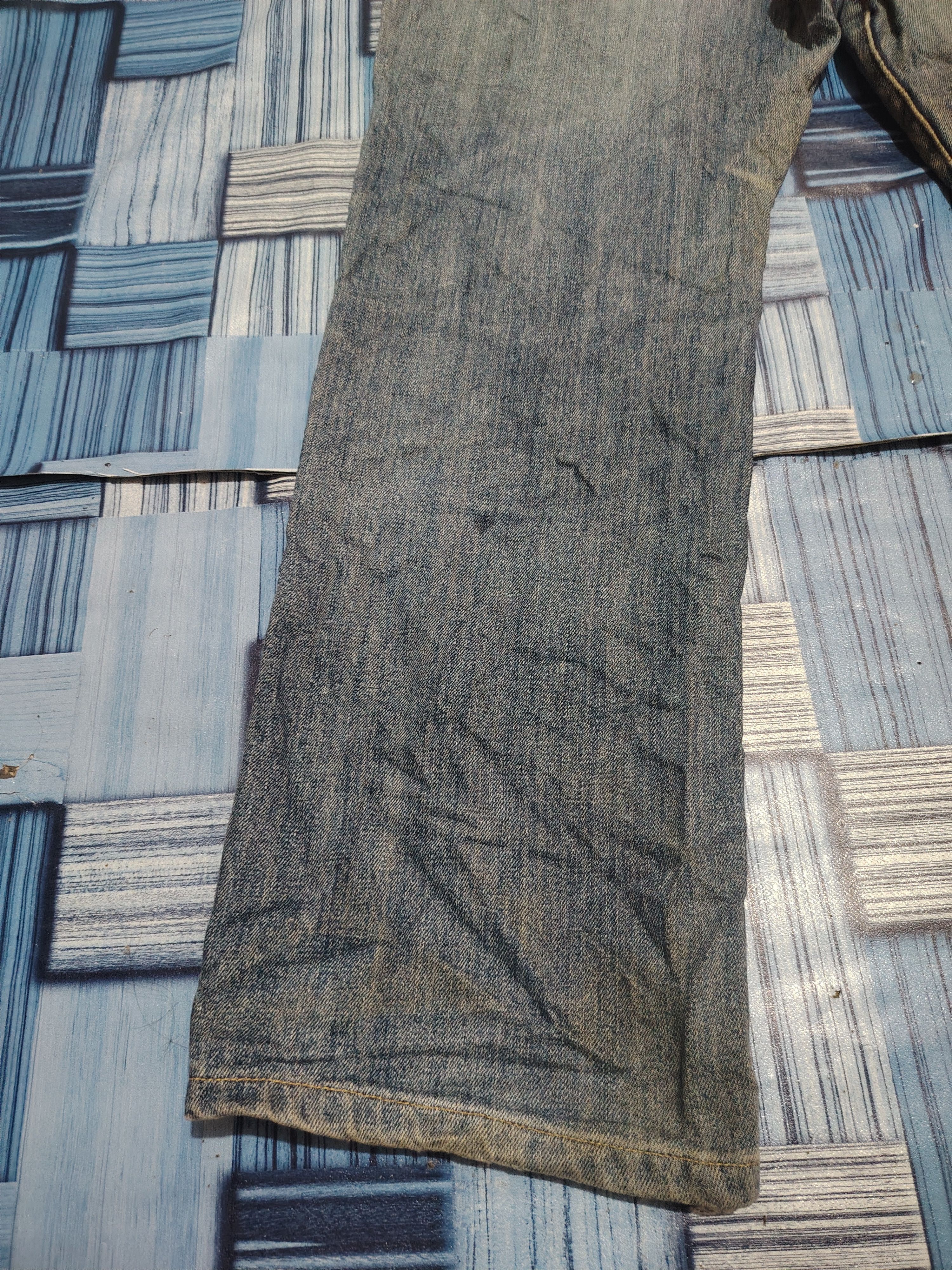 Big John Japanese Big John Distressed Jeans Baggy Style Size US 33 - 16 Thumbnail