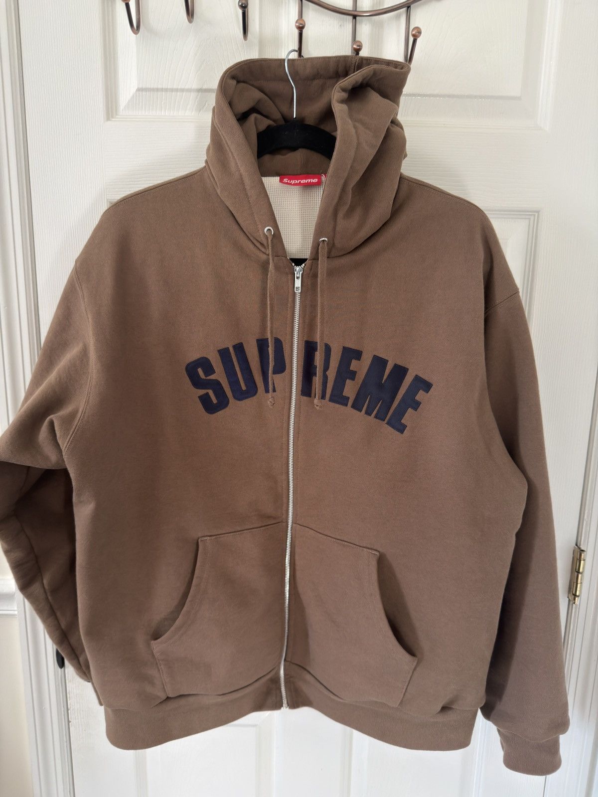 Supreme Supreme Arc Thermal Lined Zip Up Hooded Sweatshirt XXL Brown Size US XXL / EU 58 / 5 - 1 Thumbnail