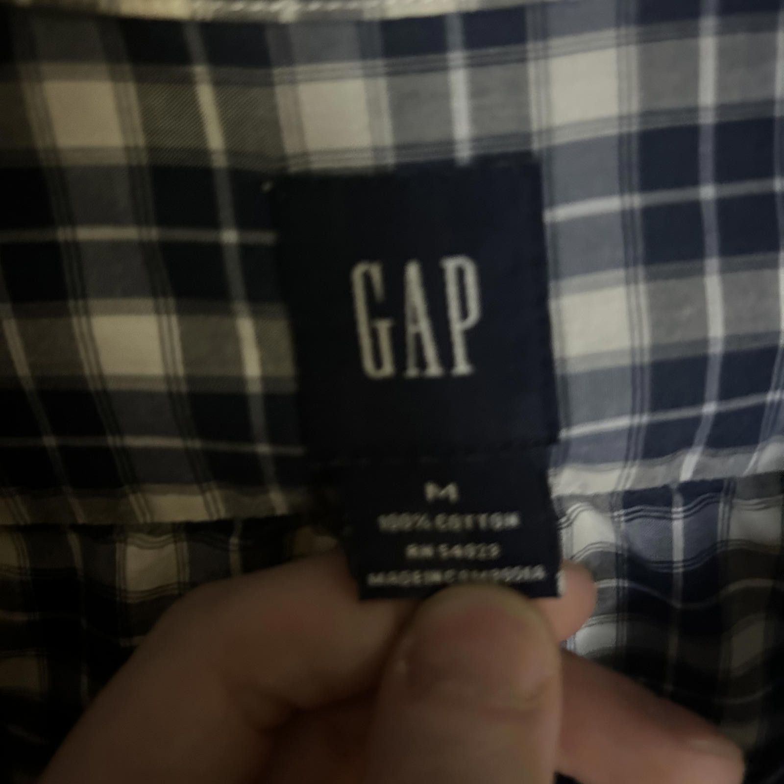 Gap GAP Classic Blue and White Plaid Men's Casual Shirt - Medium Size US M / EU 48-50 / 2 - 3 Thumbnail