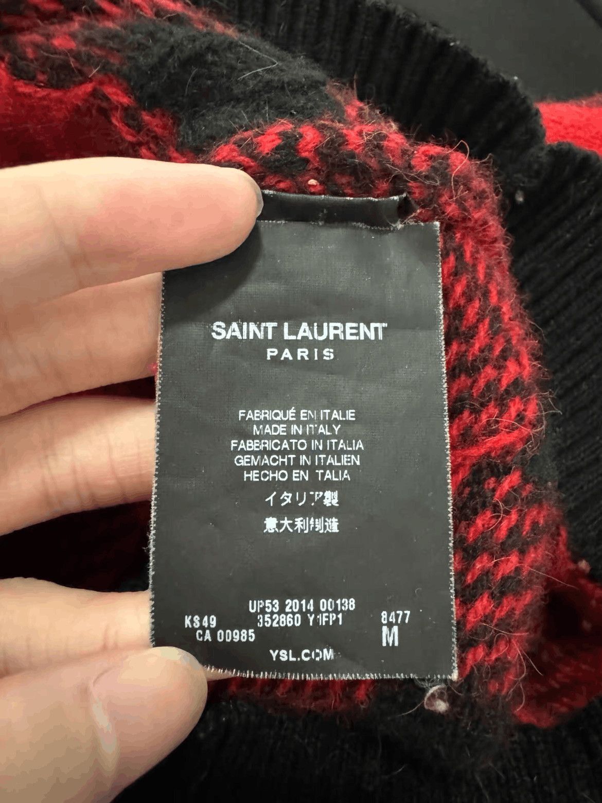 Saint Laurent Paris Saint Laurent Paris by Hedi 14AW Plaid Cardigan-2508 Size US M / EU 48-50 / 2 - 5 Thumbnail
