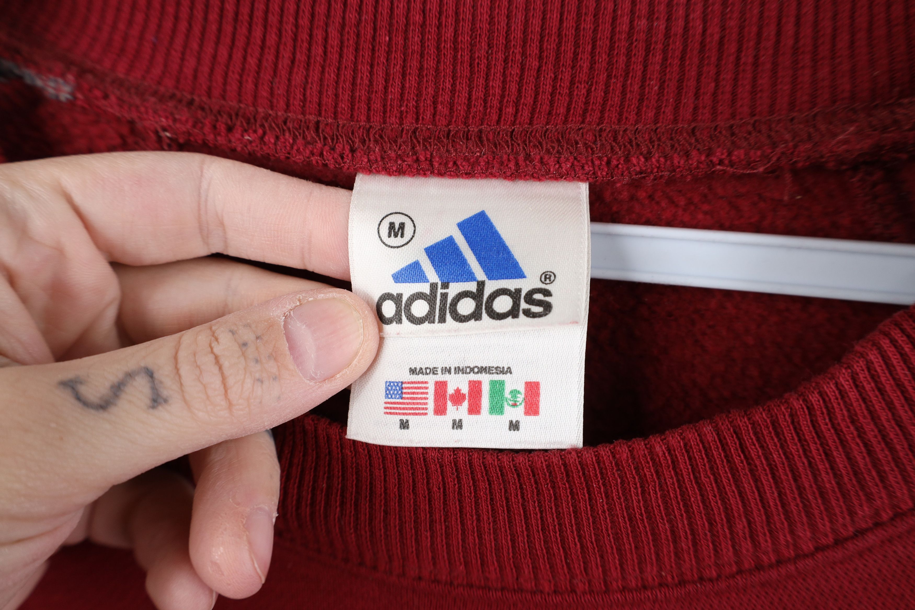 Adidas Vintage 90s Y2K Adidas Spell Out Crewneck Sweatshirt Red Size US M / EU 48-50 / 2 - 11 Thumbnail