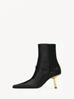 Saint Laurent Paris oc11z0226 806645 Lee Booties in Glazed Leather in Black Size US 11 / IT 41 - 4 Thumbnail