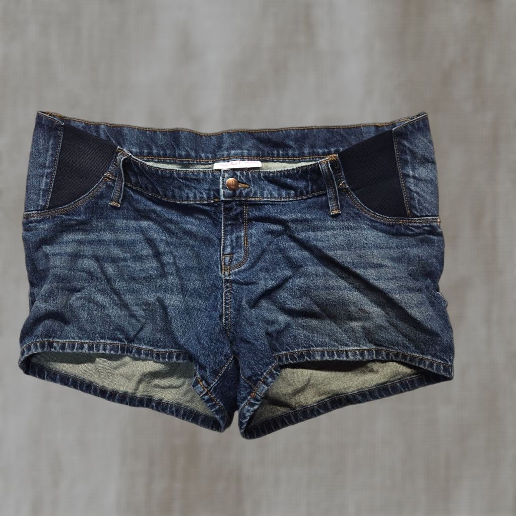 Denime Vintage Ingrid & Isabel Maternity Jean Shorts Women Size 12 Denim Midi Stretch Blue Casual Size 34" / US 12 / IT 48 - 1 Thumbnail