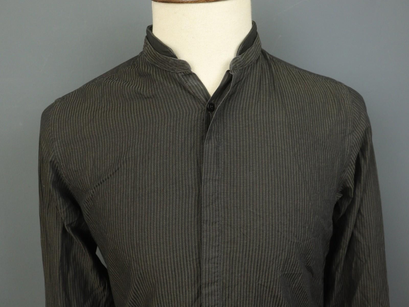 The Kooples The Kooples Brown Striped Cotton Fit Button Up Shirt Size L Size US L / EU 52-54 / 3 - 2 Thumbnail