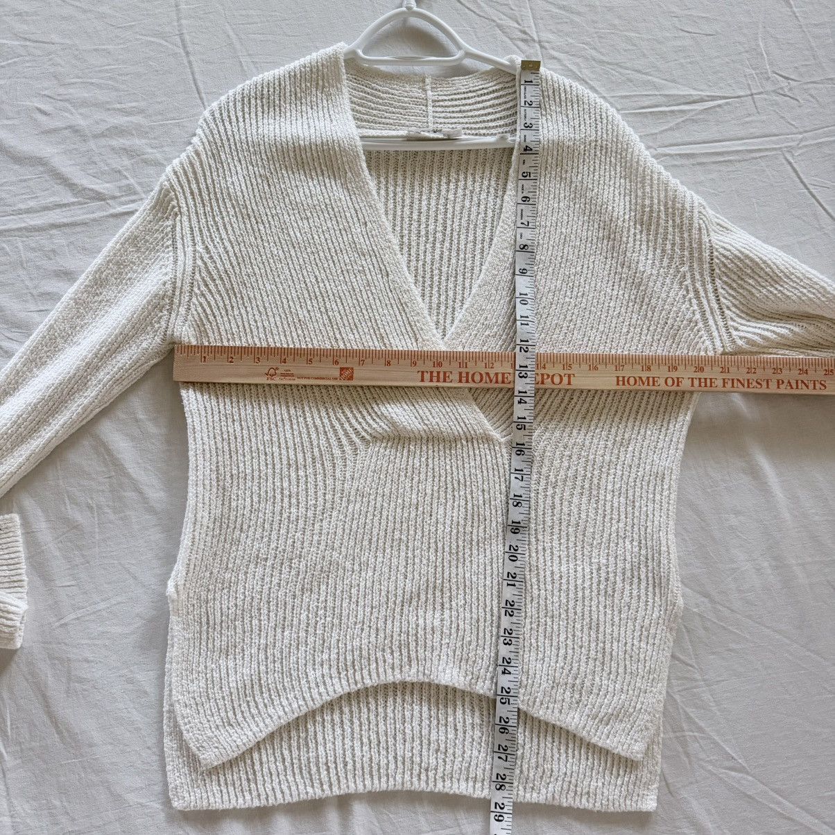 A.L.C. A.L.C. Nick Sweater White Ribbed Split Neck Slit Sleeve Sz M Size M / US 6-8 / IT 42-44 - 16 Thumbnail