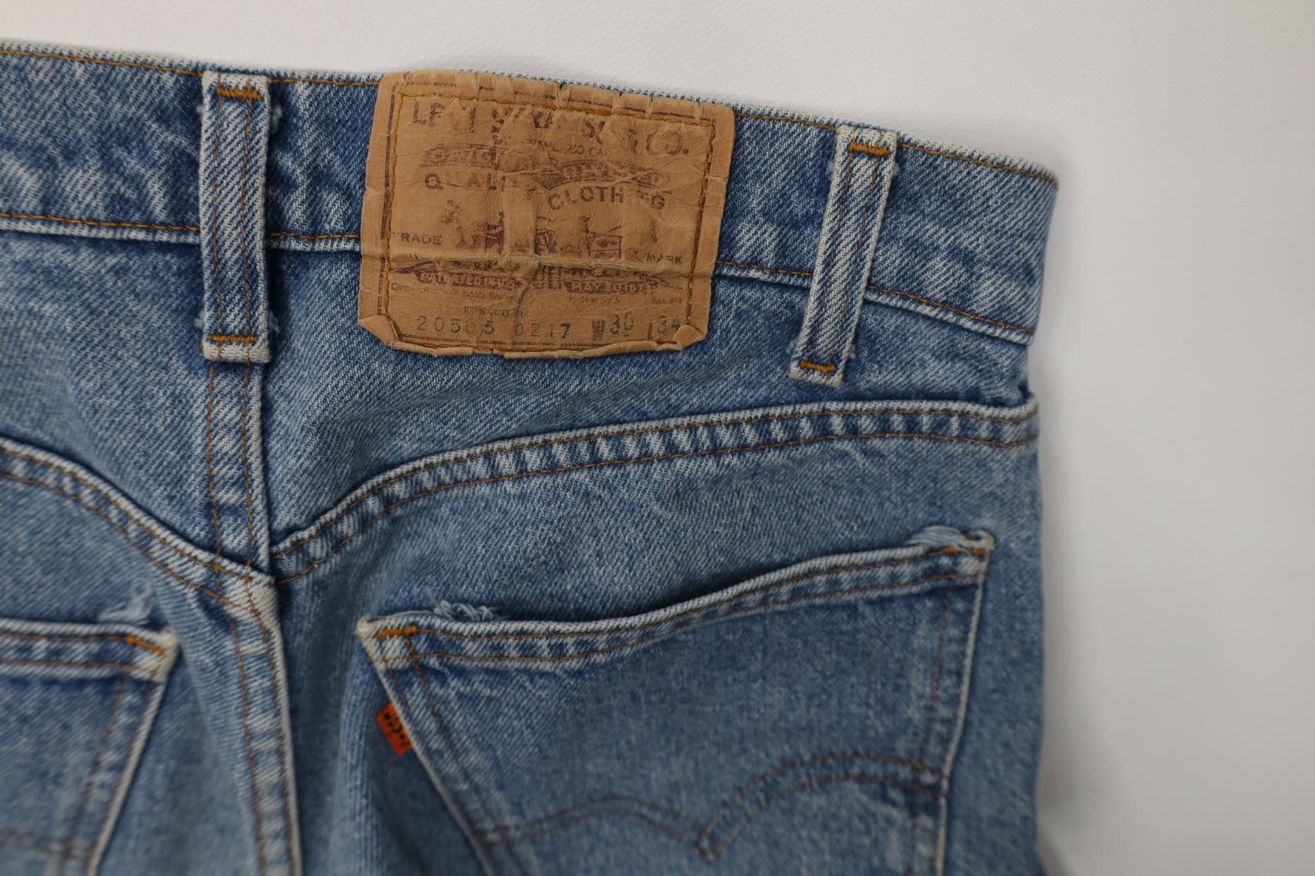Levi's Vintage 80s Levis 505 Orange Tab Regular Straight Leg Jeans Size US 30 / EU 46 - 14 Thumbnail
