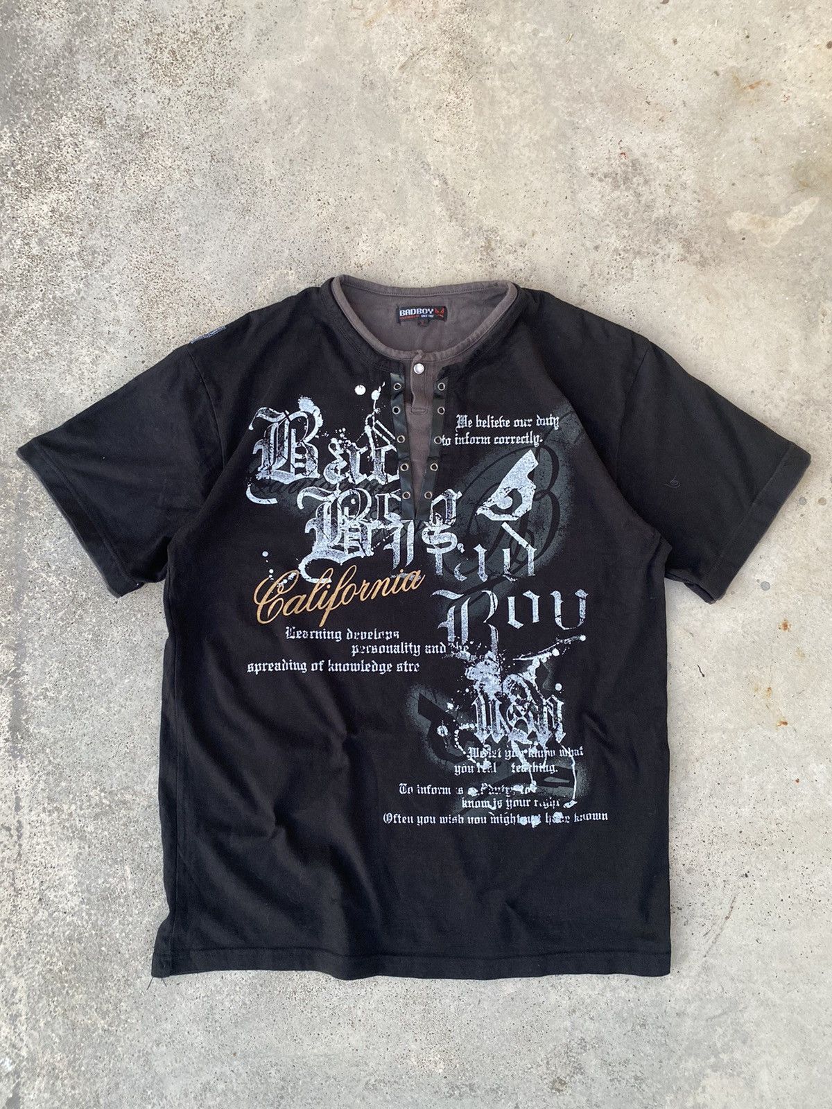 Japanese Brand 2000s Wildlife Poem Double Layer Gothic Laces Tees Size US L / EU 52-54 / 3 - 1 Thumbnail