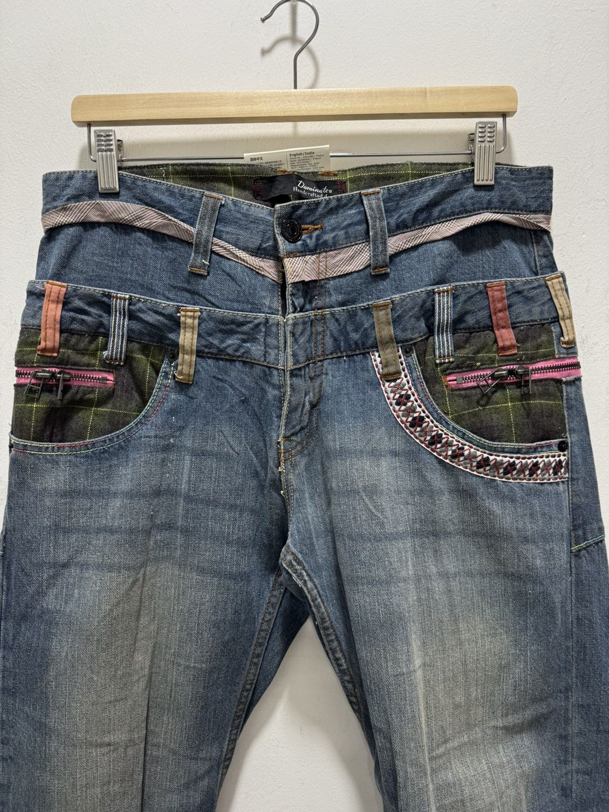 Japanese Brand JAPANESE DOMINATE HANDCRAFTED DOUBLE WAIST DISTRESSED JEANS Size US 32 / EU 48 - 9 Thumbnail