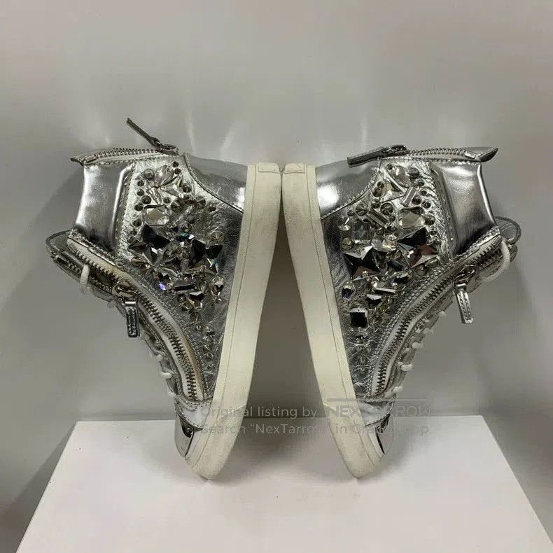 Giuseppe Zanotti Giuseppe Zanotti Silver Studded High. Size US 6 / IT 36 - 5 Thumbnail