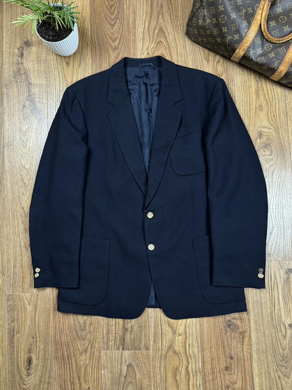 Burberry Vintage wool blazer Burberry original luxury item Size 46L - 1 Thumbnail