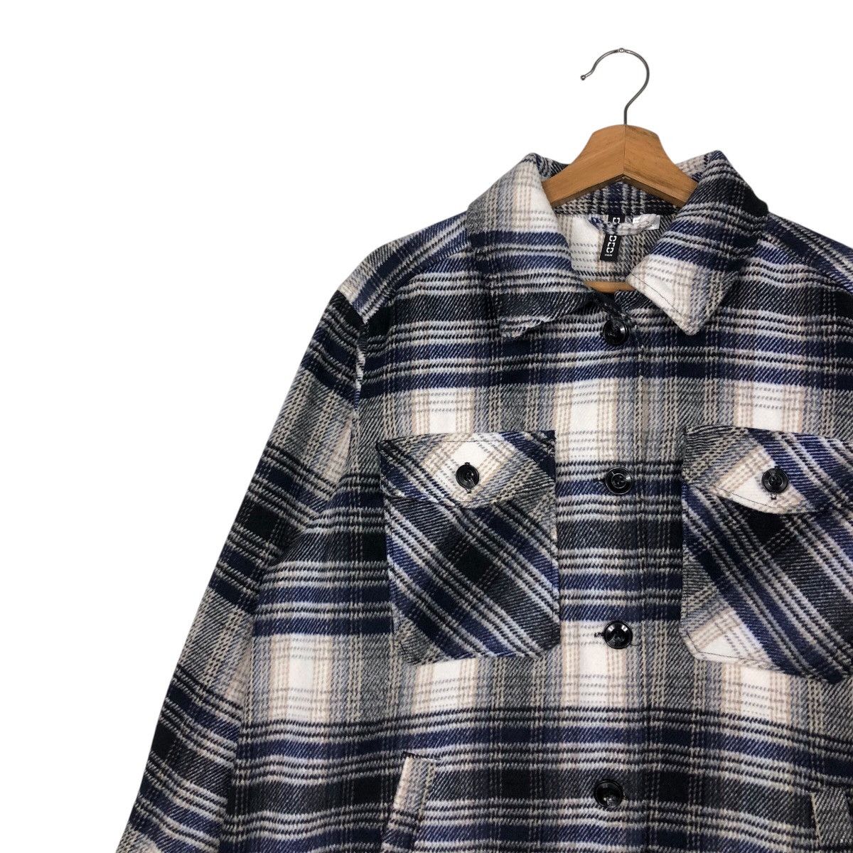 Japanese Brand 📌Vintage Flannel Jacket Wool Divided Tartan Issey Miyake Size US M / EU 48-50 / 2 - 8 Thumbnail