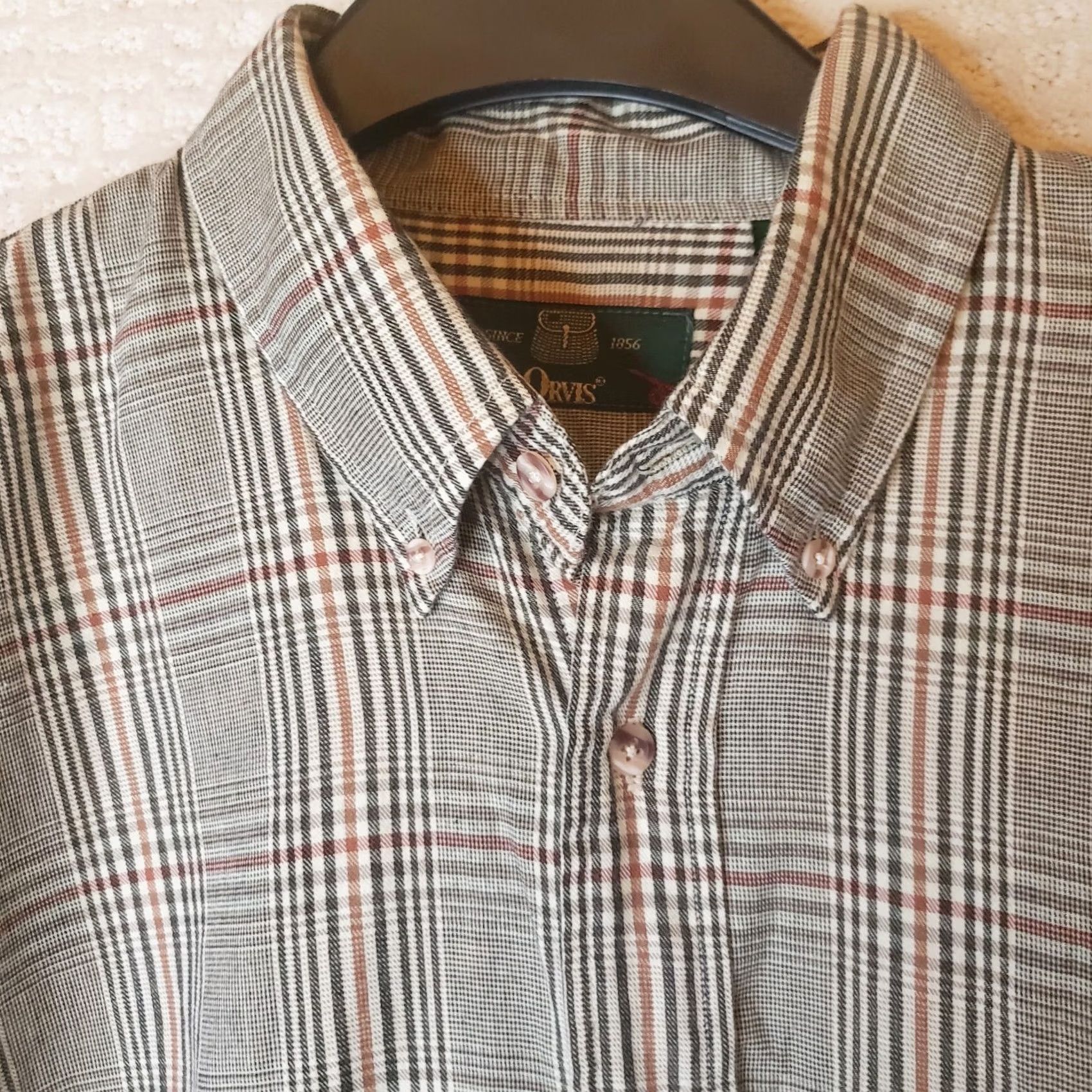 Orvis Orvis Shirt Mens L Green Plaid Long Sleeve Button-Down Collared 100% Cotton Flannel with Pockets Size US L / EU 52-54 / 3 - 5 Thumbnail