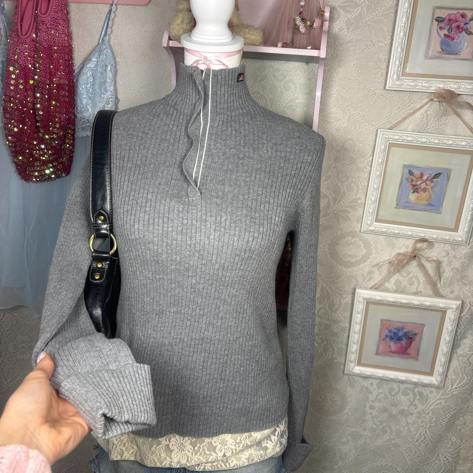 Polo Ralph Lauren vintage gray ralph lauren quarter zip Size L / US 10 / IT 46 - 3 Thumbnail