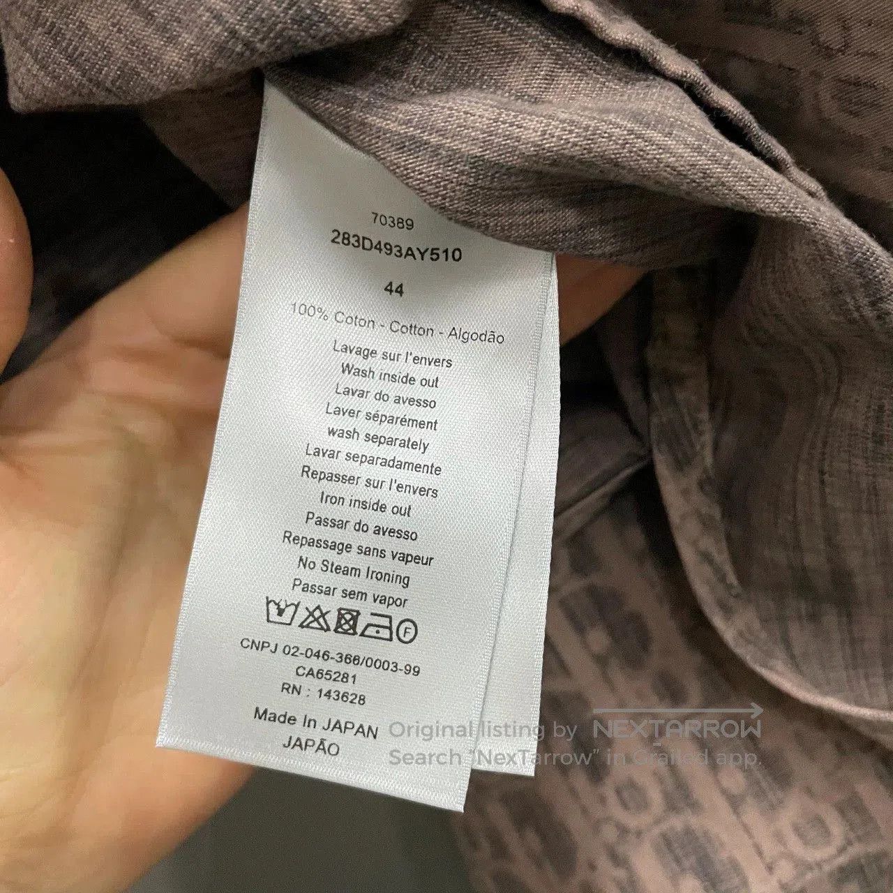 Dior brown monogram printed Dior shirt size 44. Size US S / EU 44-46 / 1 - 3 Thumbnail