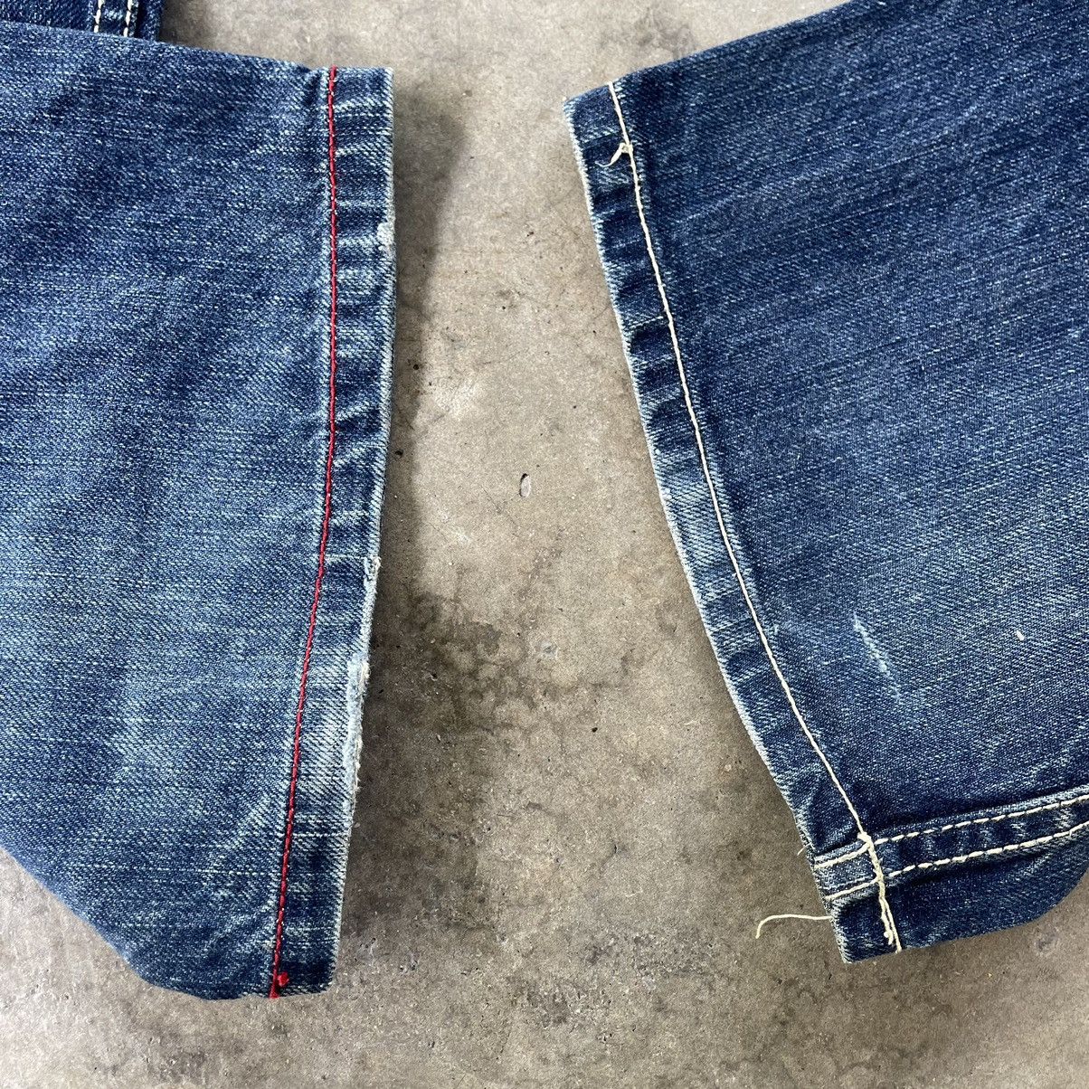 Japanese Brand 🔥🇯🇵Real BVoice Stoned Washed Water Warrior Distress Jeans Size US 31 - 9 Thumbnail