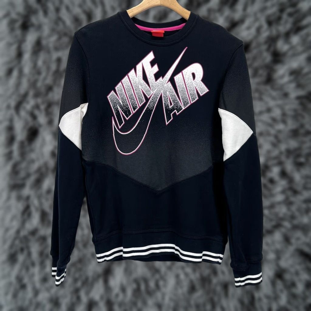 Nike VINTAGE Nike Air Sweatshirt Crew Neck Shirt Men Sz S Black Pink Spellout Red Tag VGUC Size US S / EU 44-46 / 1 - 1 Thumbnail