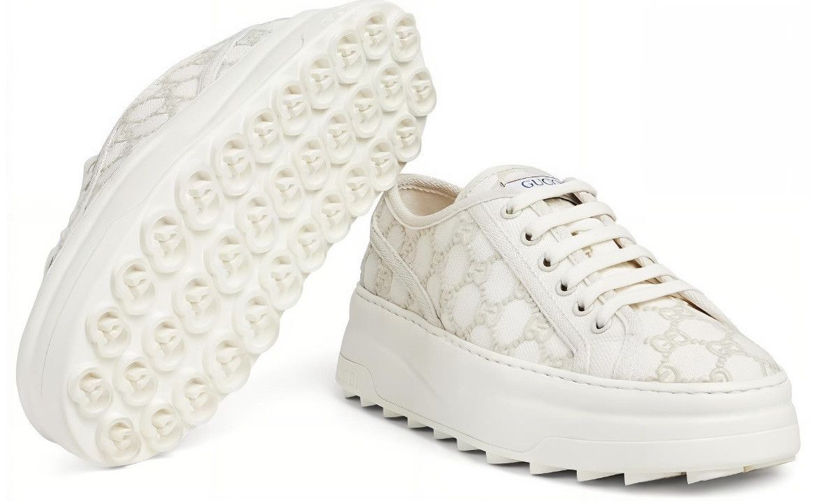 Gucci Gucci Tennis 1977 GG Embroidery Low Top Sneaker Off White Size US 10.5 / IT 40.5 - 3 Thumbnail