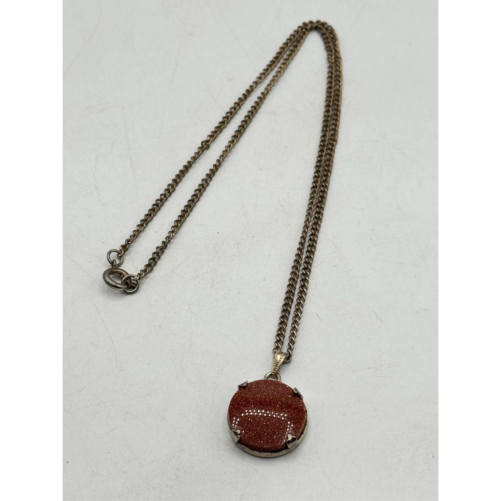 Vintage Vintage sandstone stone pendant necklace Size ONE SIZE - 3 Thumbnail