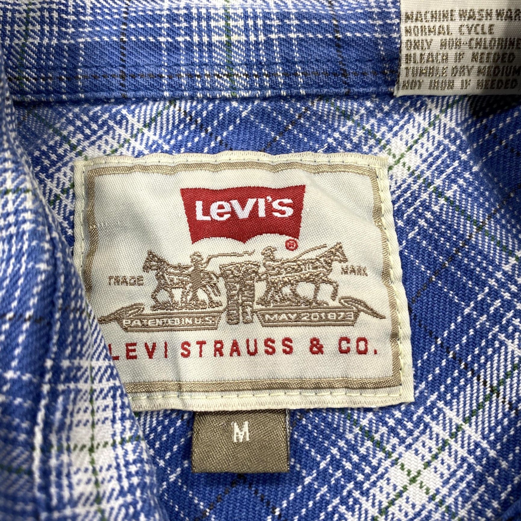 Levi's Levi's Shirt Mens Medium Blue Plaid Long Sleeve Button Up Pockets Casual Size US M / EU 48-50 / 2 - 4 Thumbnail