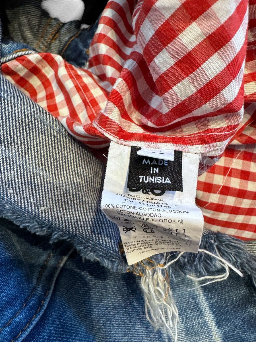 Dolce & Gabbana Dolce & Gabbana Checked Shirt and Denim Skirt Combo Dress Size M / US 6-8 / IT 42-44 - 4 Thumbnail