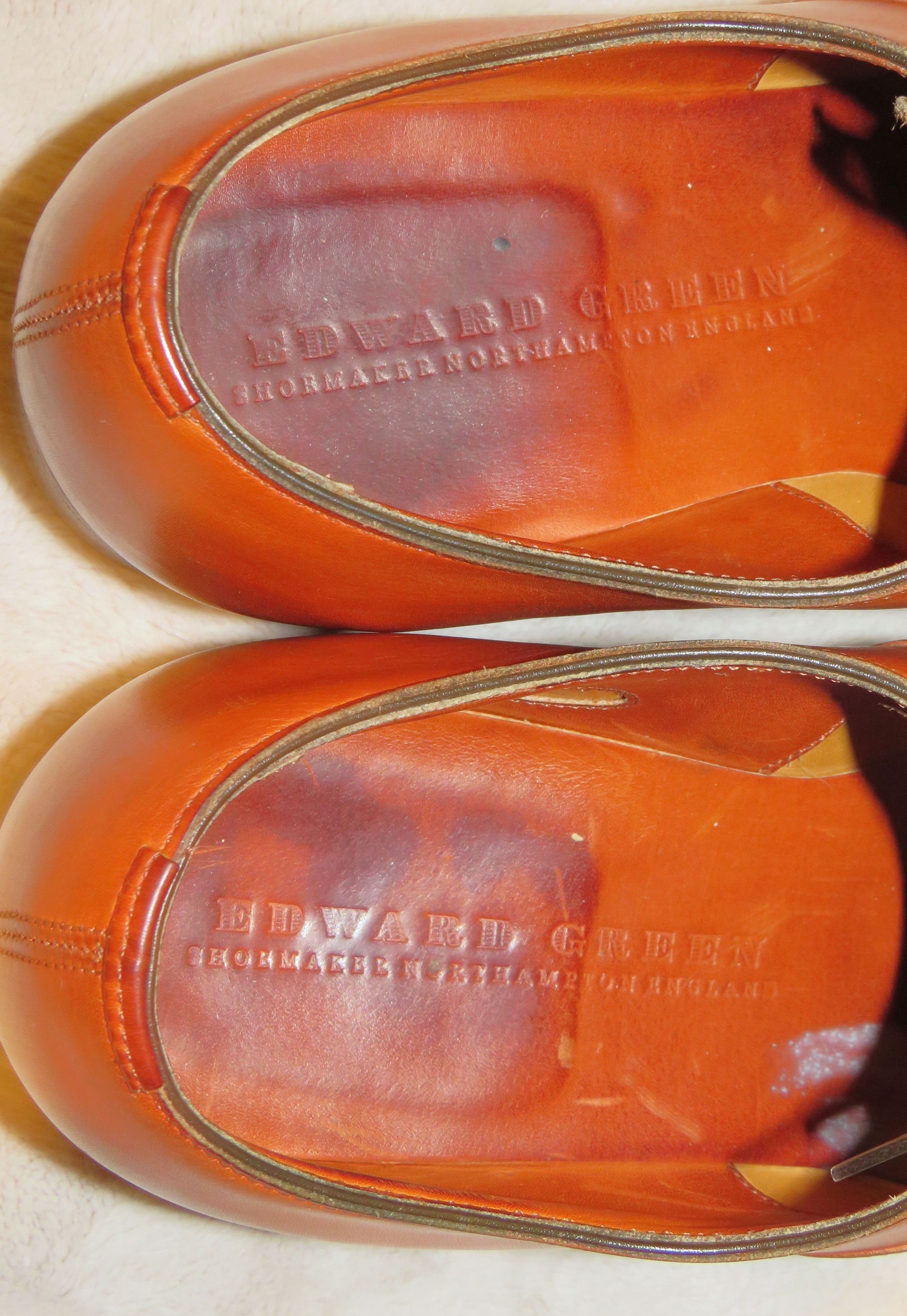 Edward Green Chelsea Burnt Pine Antiqued Leather Derby 202 Last Size 8D Size US 8 / EU 41 - 12 Thumbnail