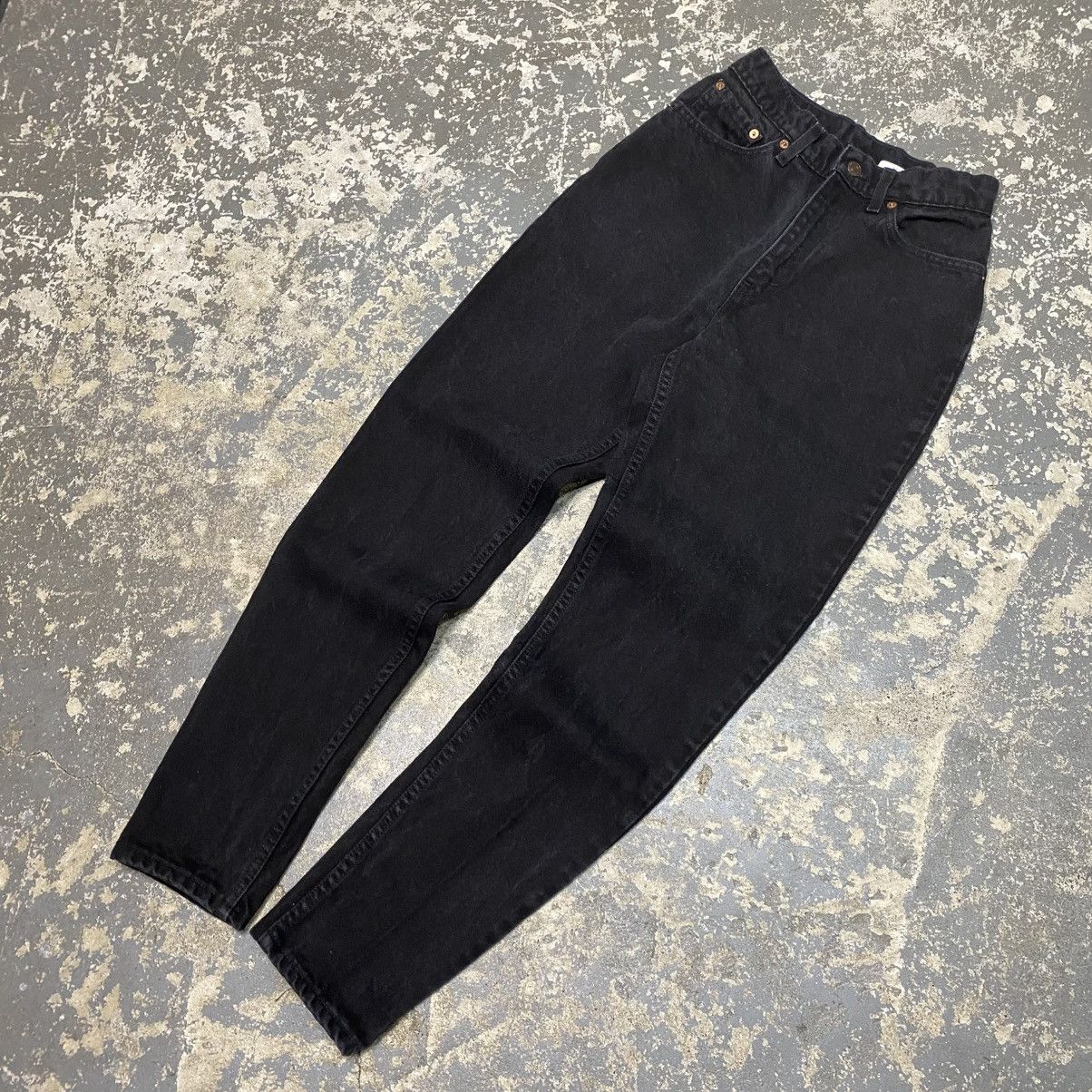 Levi's Vintage Levis 512 Black Slim Taper Denim Jeans 90s Size US 26 / EU 42 - 5 Thumbnail