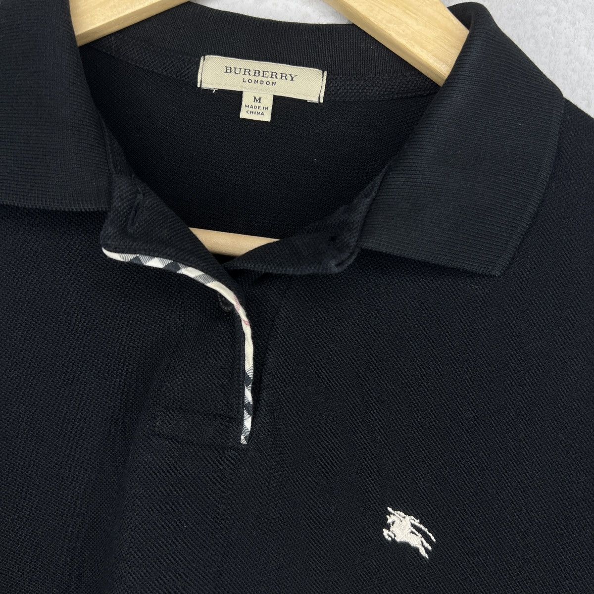 Burberry × Designer Burberry Polo Longsleeve Blouse Sweatshirt Black Logo Size M / US 6-8 / IT 42-44 - 5 Thumbnail