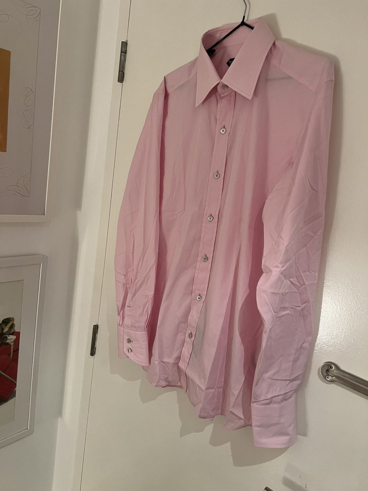 Tom Ford TOM FORD Pink Dress Shirt Size 16 41 Long Sleeves Cotton Size US M / EU 48-50 / 2 - 7 Thumbnail