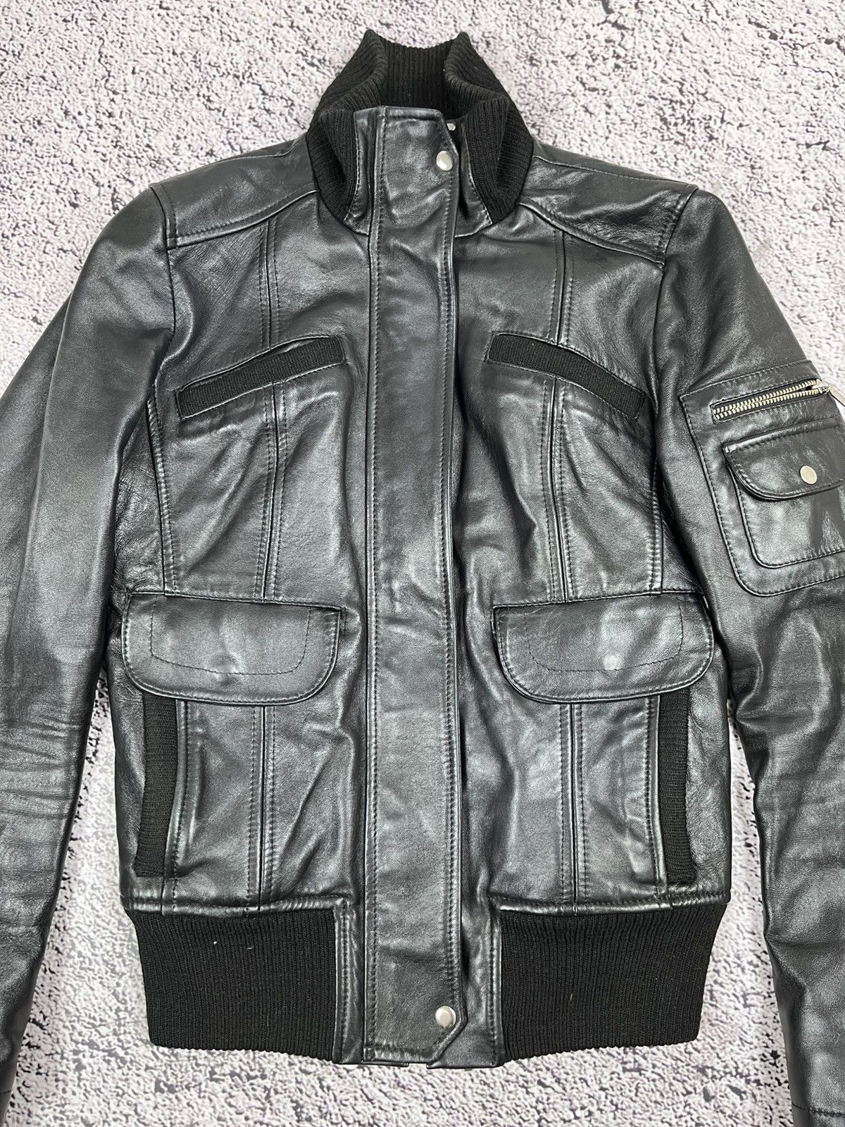 John Richmond Women Aviator Leather Bomber Jacket John Richmond 42 IT Size M / US 6-8 / IT 42-44 - 5 Thumbnail