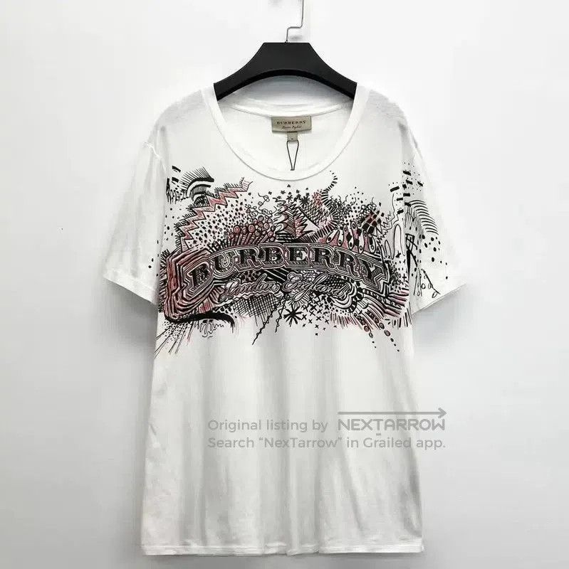Burberry Burberry Graphic Logo White Cotton T. Size US M / EU 48-50 / 2 - 1 Thumbnail