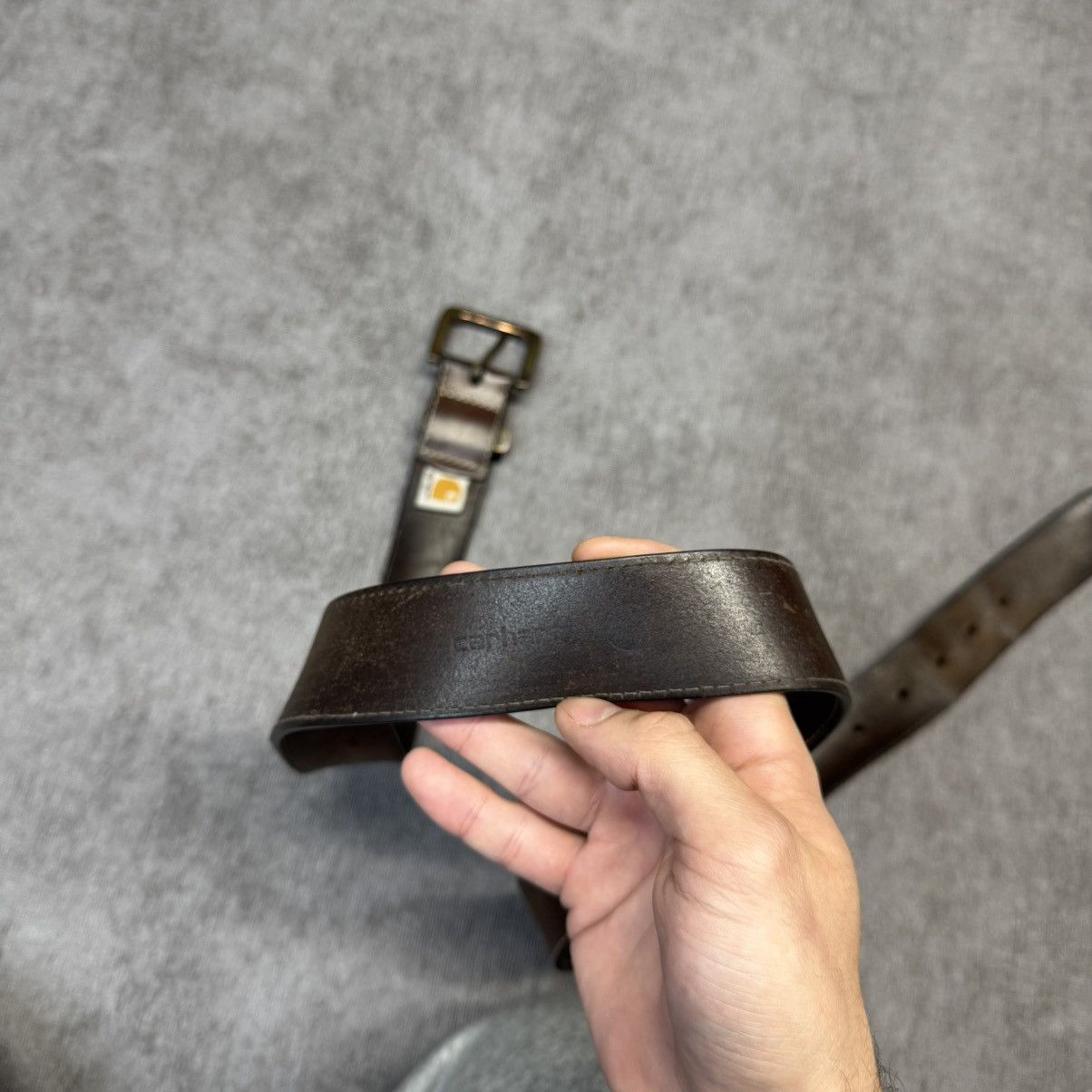 Carhartt × Leather × Vintage Carhartt leather belt vintage Size 36 - 7 Thumbnail