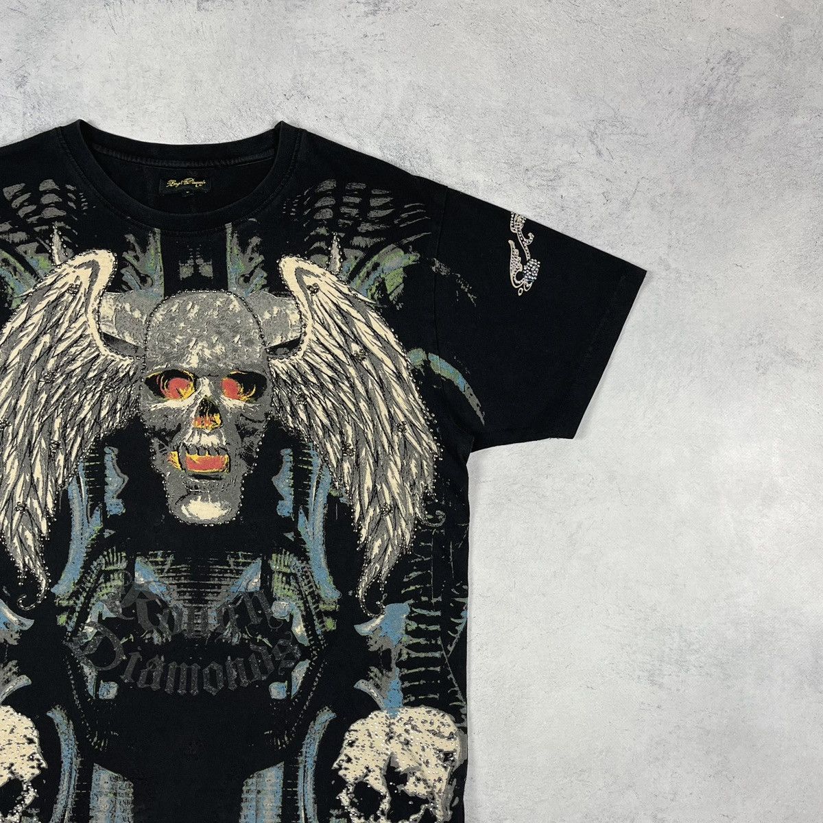 Affliction Vintage Affliction style Crazy All Over Print T shirt 00’s Size US L / EU 52-54 / 3 - 3 Thumbnail