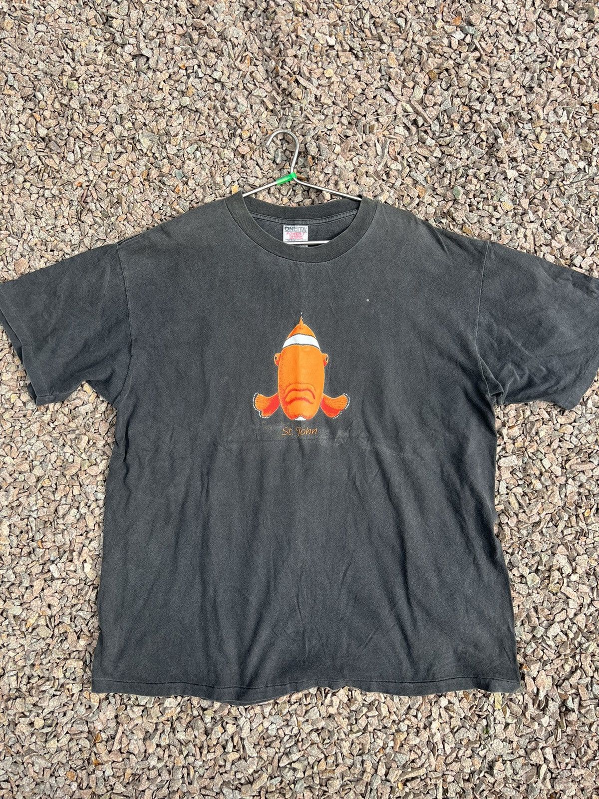 Vintage Vintage 90s SUNFADED St John Valan Steiler Fish Art Tee Size US XL / EU 56 / 4 - 2 Thumbnail