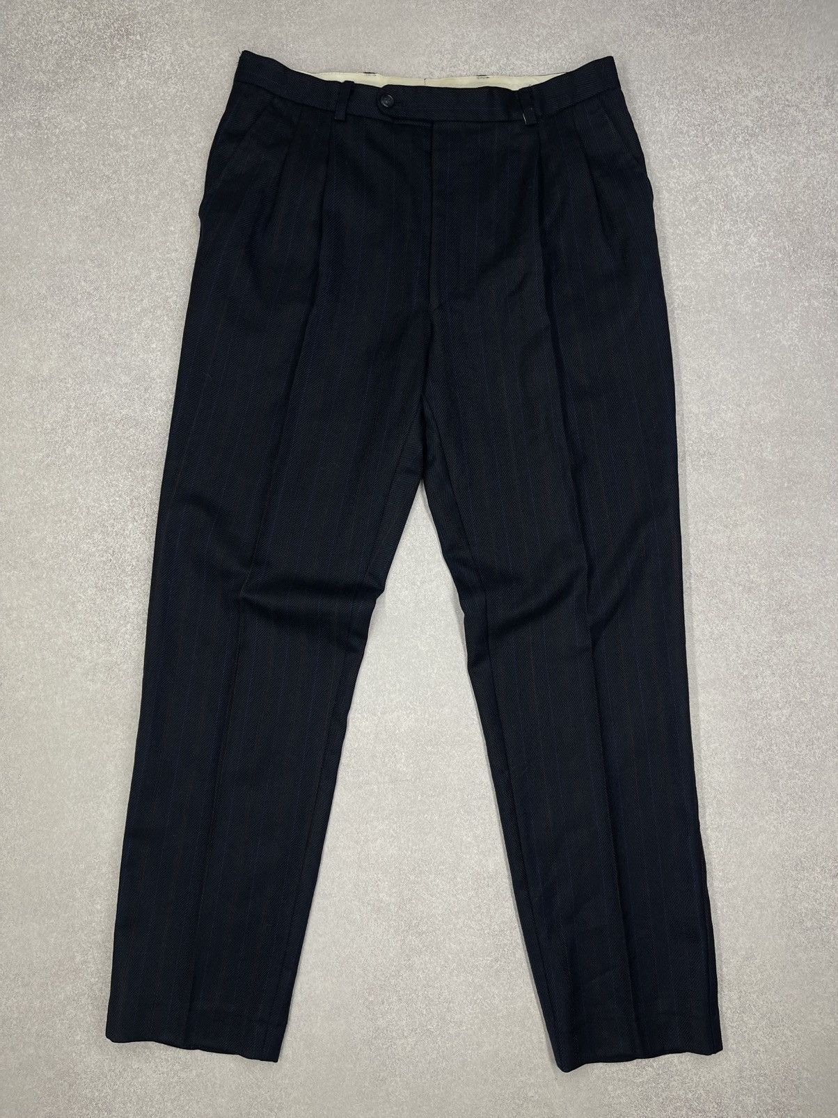 Vintage Vintage Yves Saint Laurent Wool Trousers Yugoslavia Designer Size US 32 / EU 48 - 2 Thumbnail