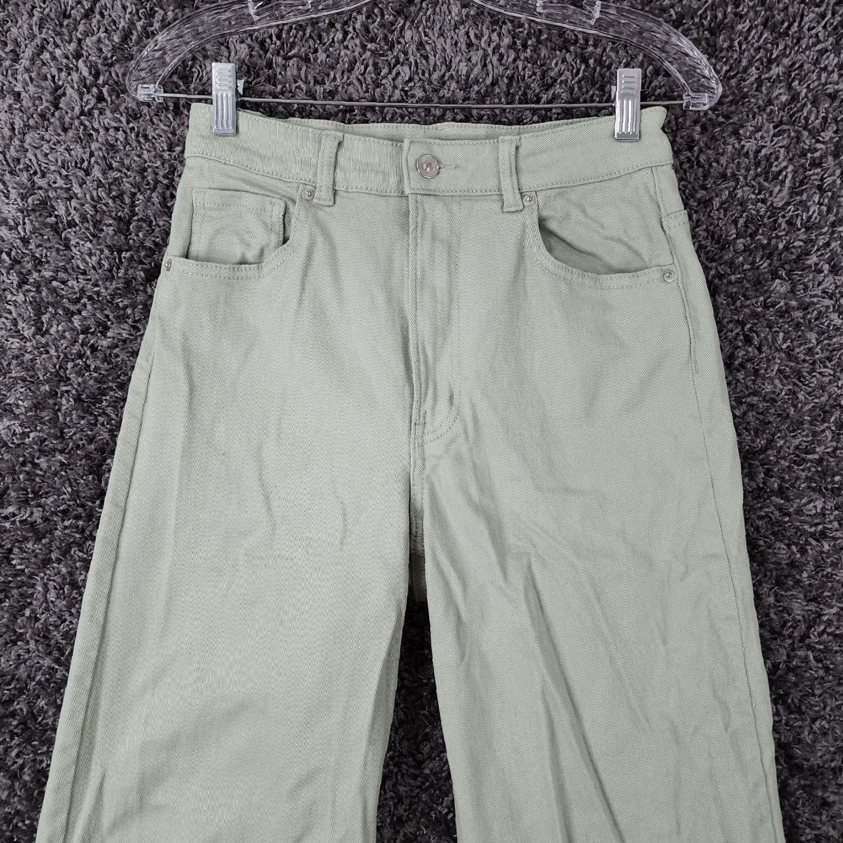 Vintage Divided Jeans Womens 98% Cotton Green Flared Size 6 Size 28" / US 6 / IT 42 - 2 Thumbnail