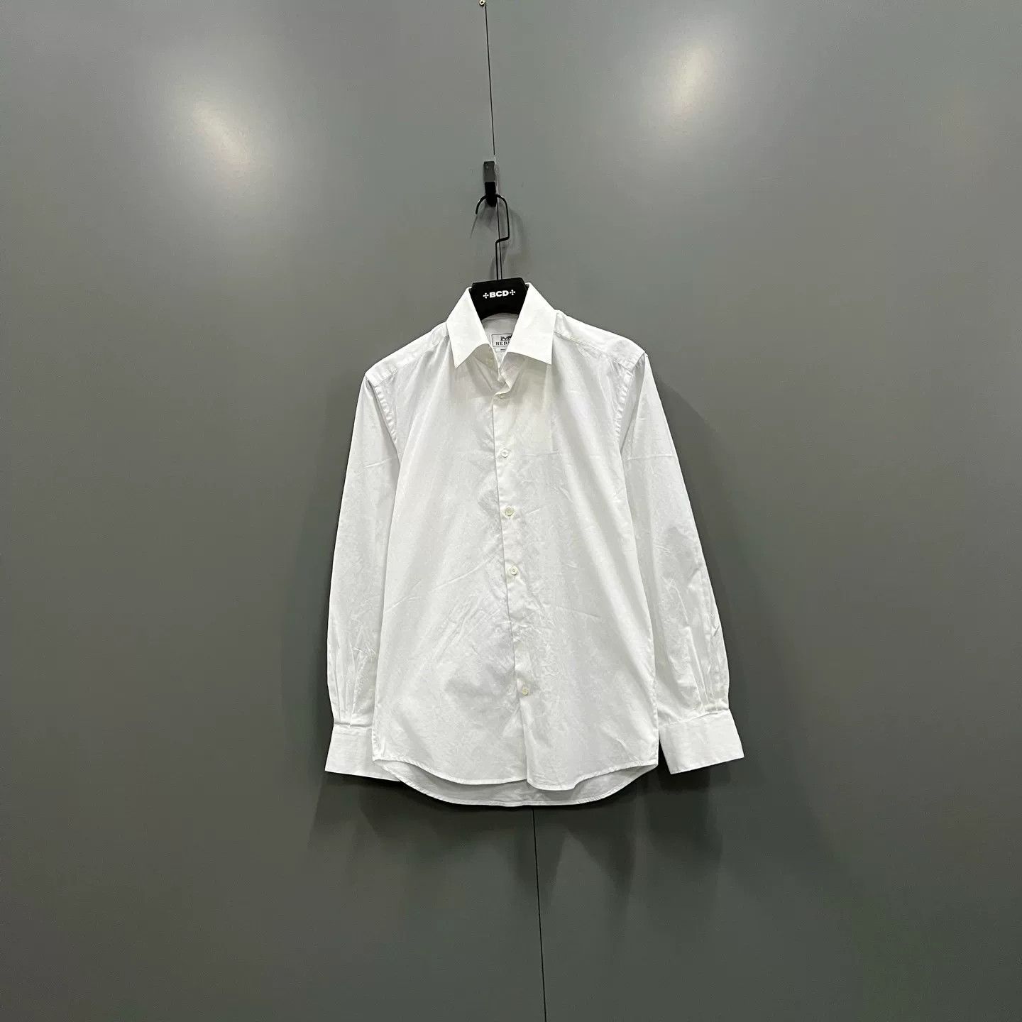 Hermes HERMES White H Print Long Sleeve Shirt Size US M / EU 48-50 / 2 - 1 Thumbnail