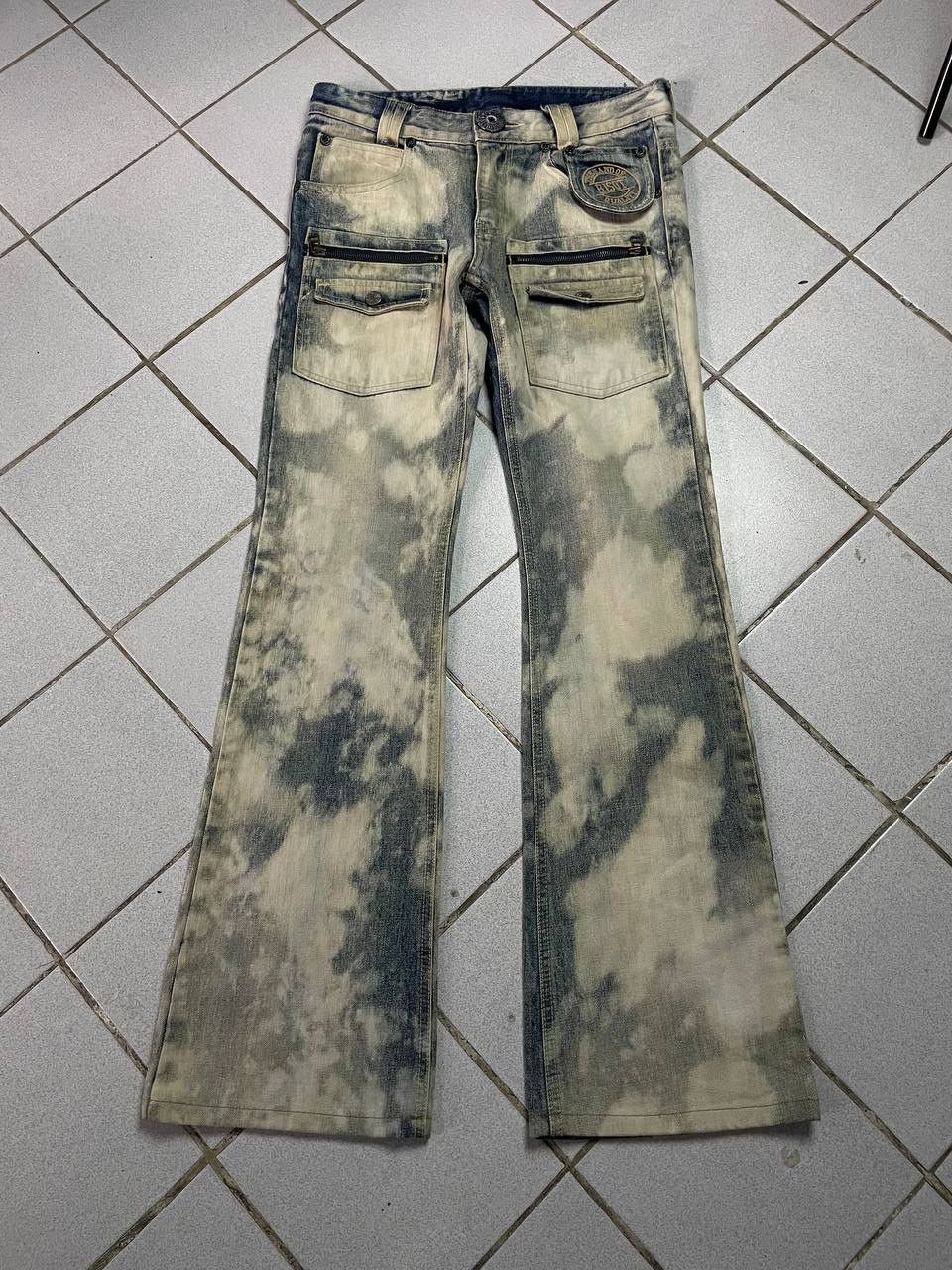 Japanese Brand Japanese Risot Sky Cloud Print Bootcut Jeans Size US 30 / EU 46 - 1 Thumbnail