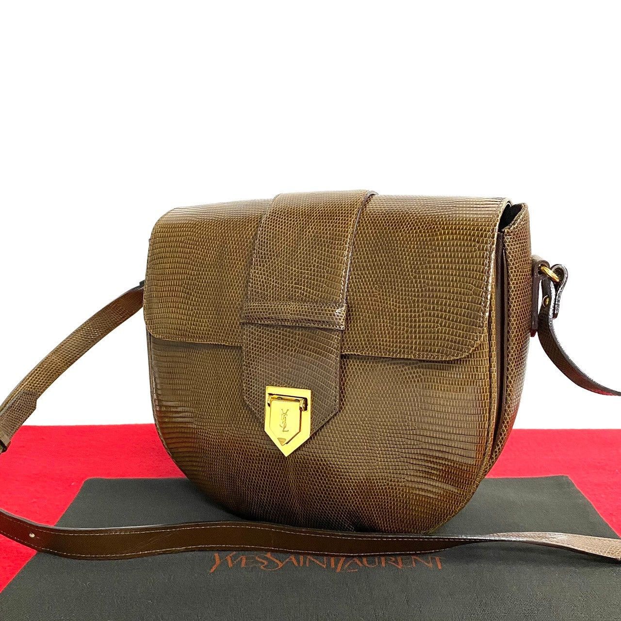 Yves Saint Laurent Yves Saint Laurent Shoulder Bag Brown Leather Size ONE SIZE - 1 Thumbnail
