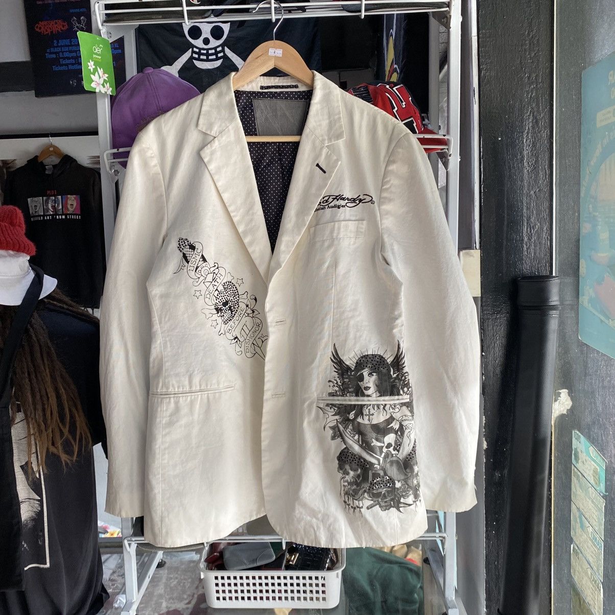 Christian Audigier × Ed Hardy Ed Hardy By Christian Audigier Blazer - Small Size 40S - 2 Thumbnail