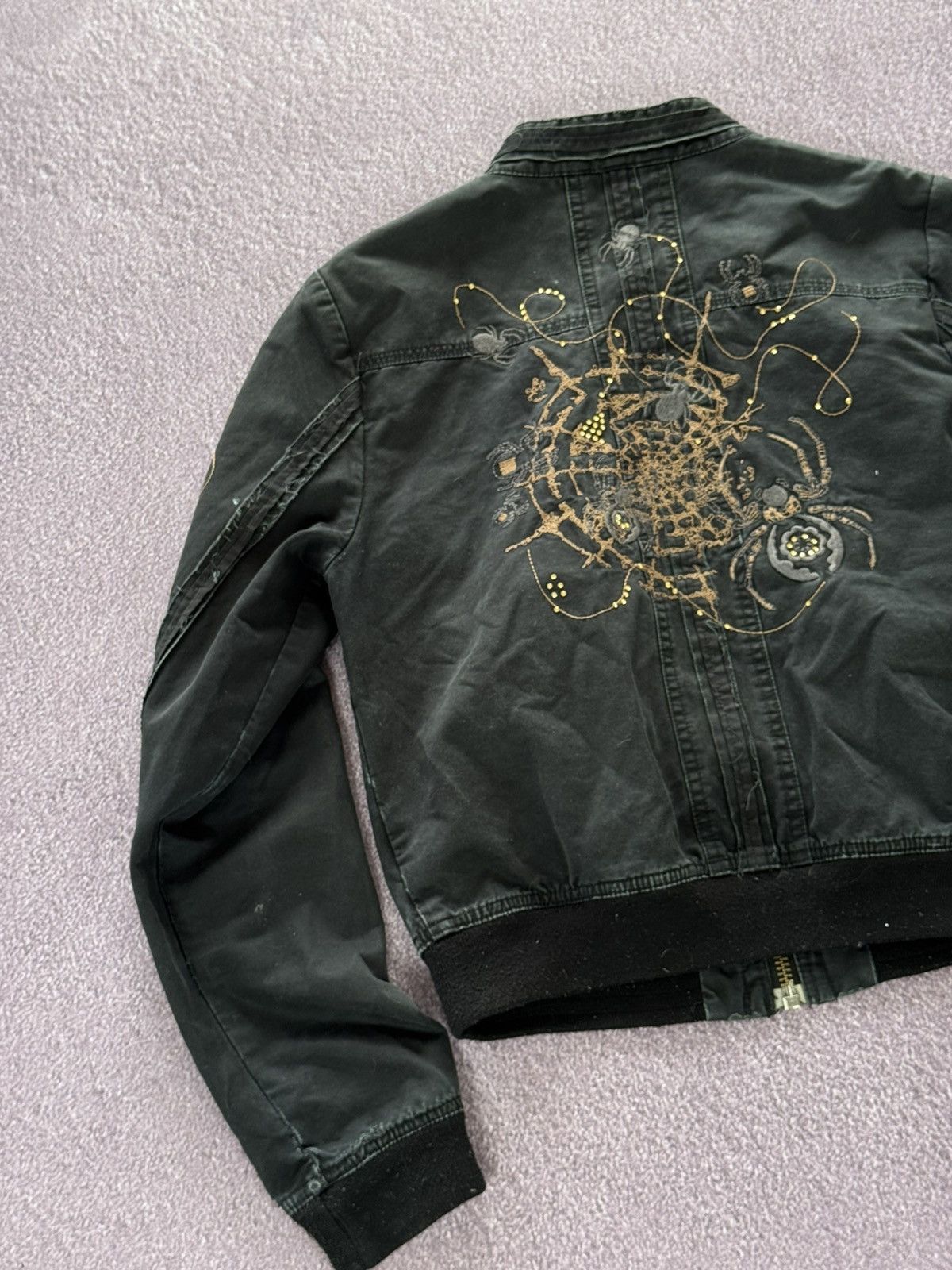If Six Was Nine Japanese Vibe Distressed Y2K Spider Logo Glamour Jacket Size M / US 6-8 / IT 42-44 - 10 Thumbnail