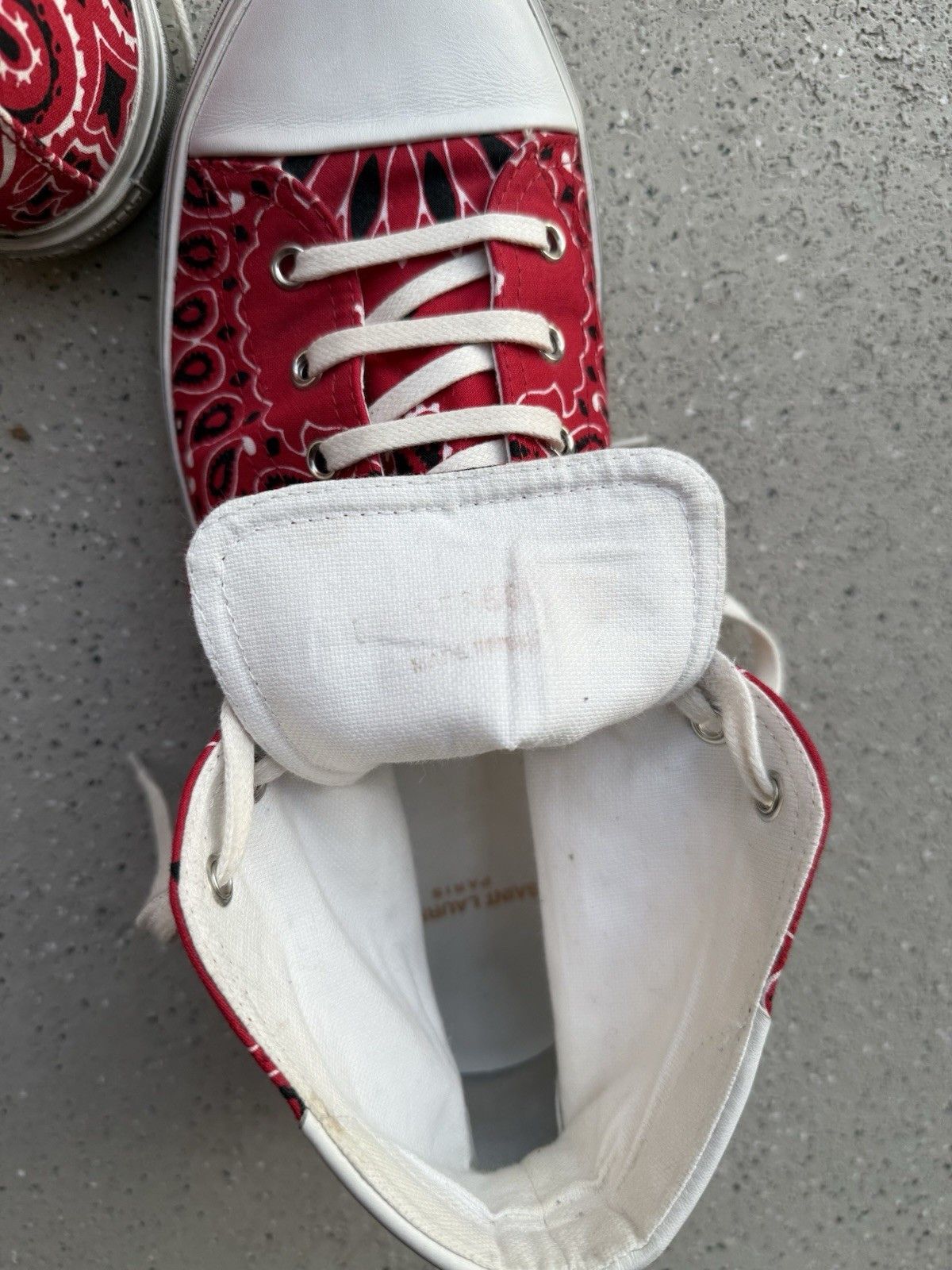 Saint Laurent Paris Saint Laurent Canvas Bedford Bandana Mens High Top Sneakers Size US 9 / EU 42 - 19 Thumbnail