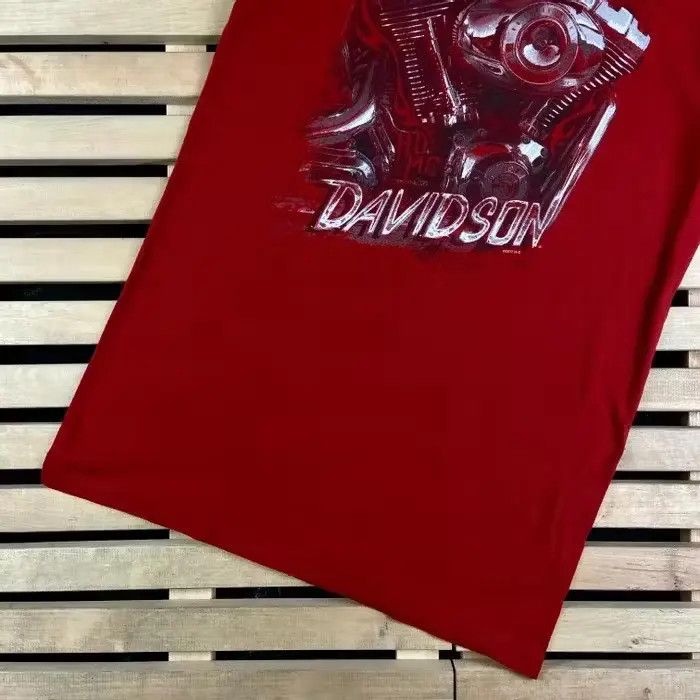 Harley Davidson T Shirt Vintage Harley Davidson M Red Big Print Weser - EMS Size US M / EU 48-50 / 2 - 3 Thumbnail