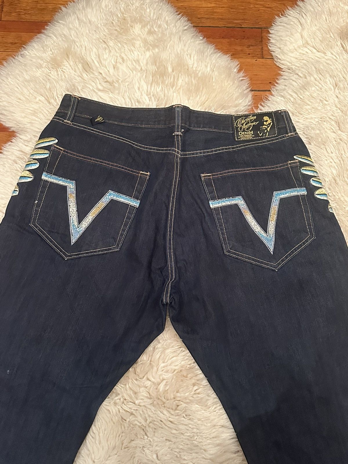 Ed Hardy × Japanese Brand × Vintage Insane rare Ed Hardy embroidery pants Size US 40 / EU 56 - 6 Thumbnail