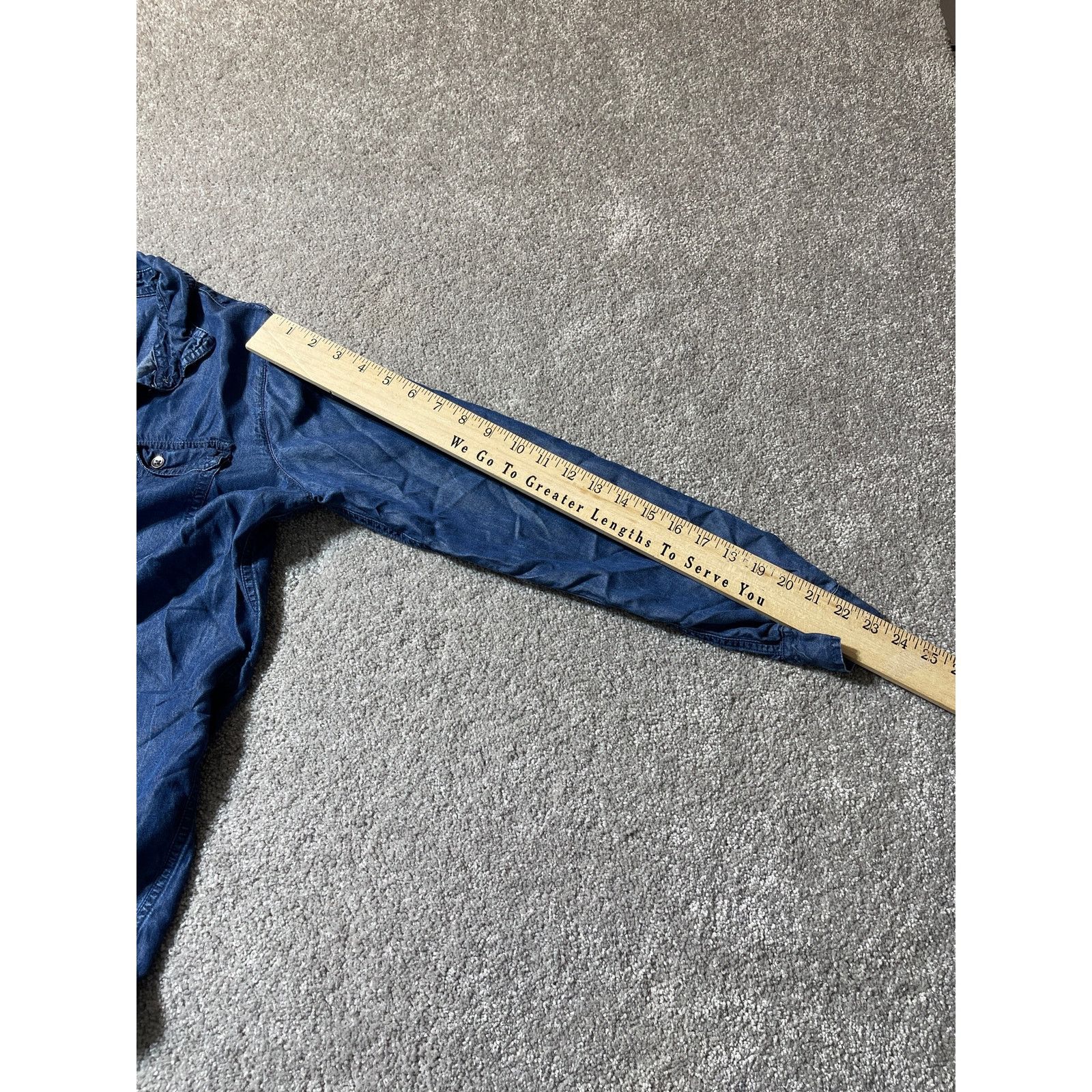 Gap Gap Dress Womens M Denim Popover Lyocell Long Sleeve Blue Size M / US 6-8 / IT 42-44 - 7 Thumbnail