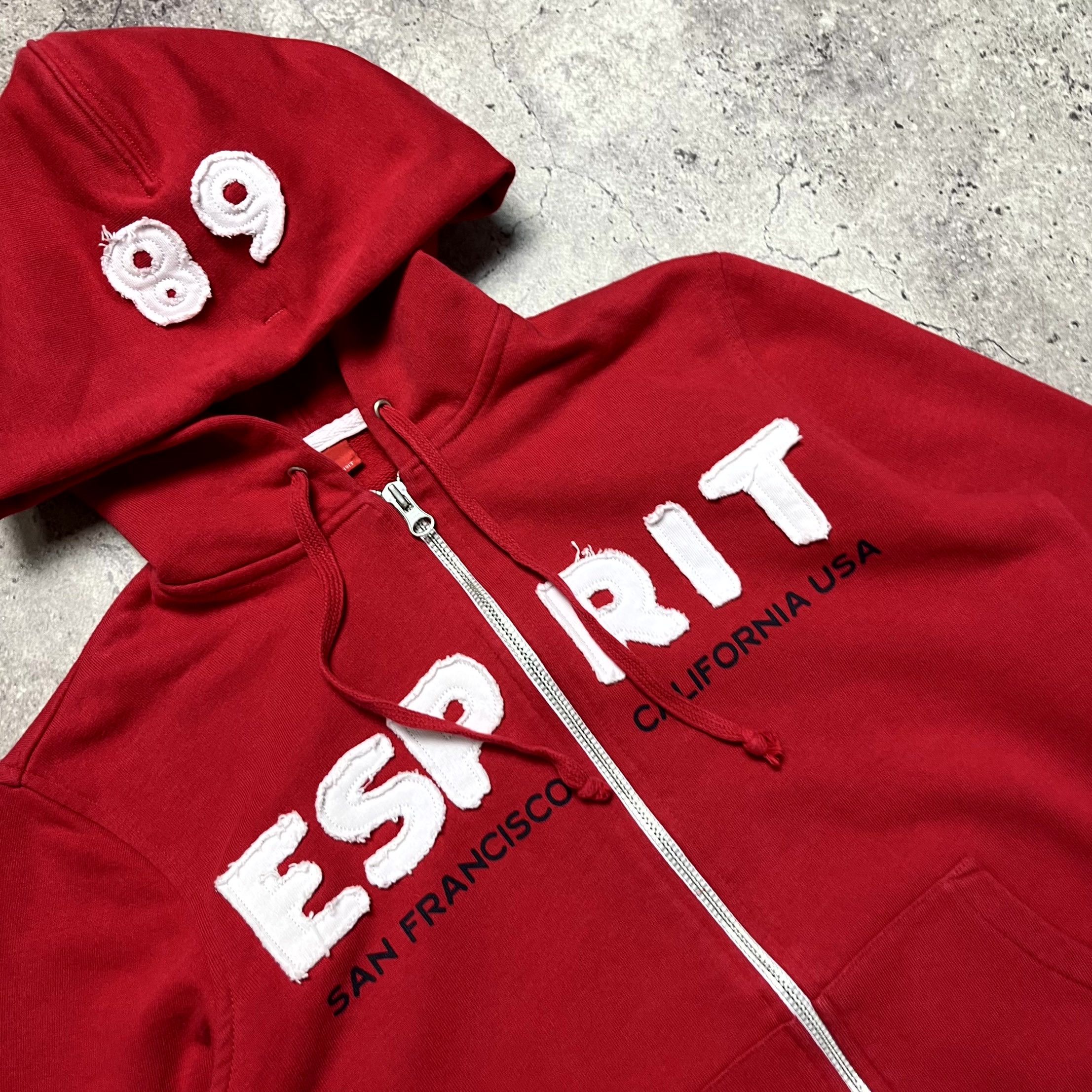 Esprit Y2K Esprit San Francisco Full Zip Cotton Red Hoodie Size S Size S / US 4 / IT 40 - 6 Thumbnail