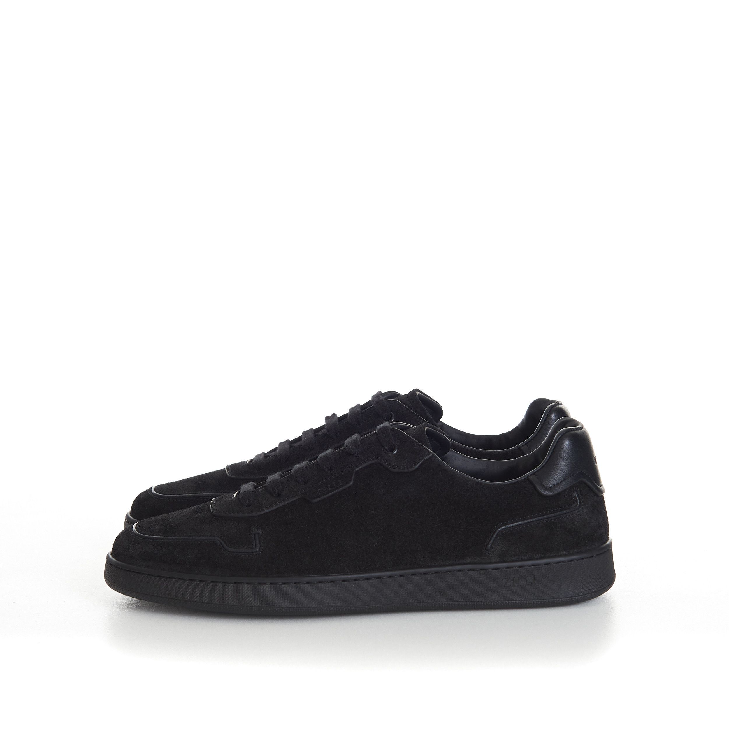 Zilli Black Suede Low Top Round Toe Sneakers Size US 8 / EU 41 - 4 Thumbnail