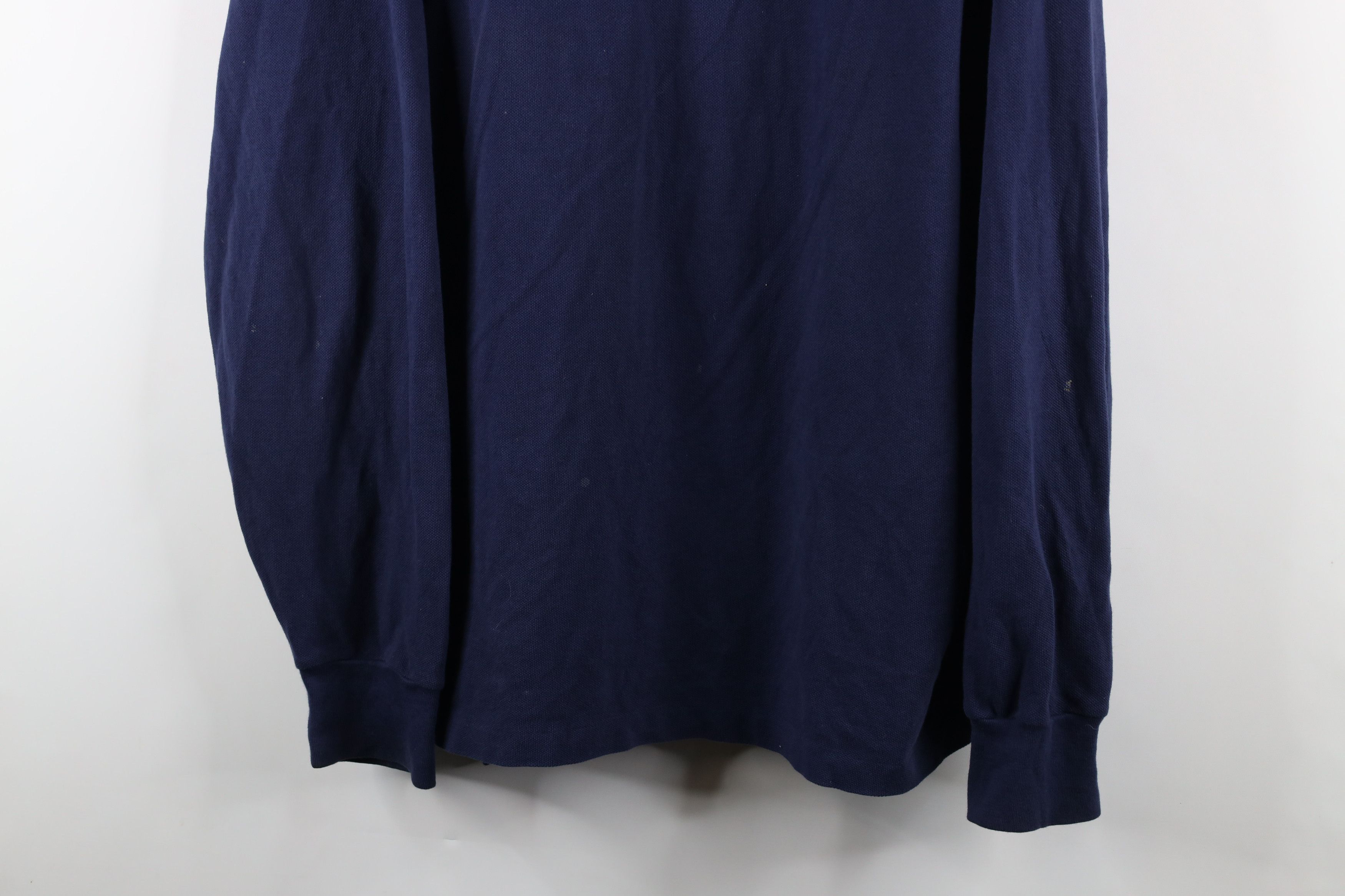 Ralph Lauren × Vintage Vintage 90s Ralph Lauren Long Sleeve Rugby Polo Shirt Blue Size US XL / EU 56 / 4 - 3 Thumbnail